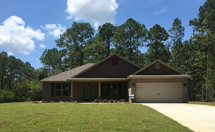 Come buy our DAHLGREN floor plan under construction in Holley by the Sea located in Navarre FL. This DAHLGREN comes complete with a Wood Privacy Fence and offers 1809 SF of relaxed living space in an open plan which includes 3 Bedrooms and 2 Baths. As you enter the home from the covered porch the foyer opens to a large Flex room that works great as a Living room or Home Office. On the other side of the foyer is the Kitchen featuring white linen cabinets and Eat In Dining area. Continue to the oversized Great room which is open to the Kitchen. The Master Suite with its elegant trey ceiling is a large bedroom. The bath has a large shower, tub and a huge walk in closet. The two secondary bedrooms and additional bathroom are away from the Master.