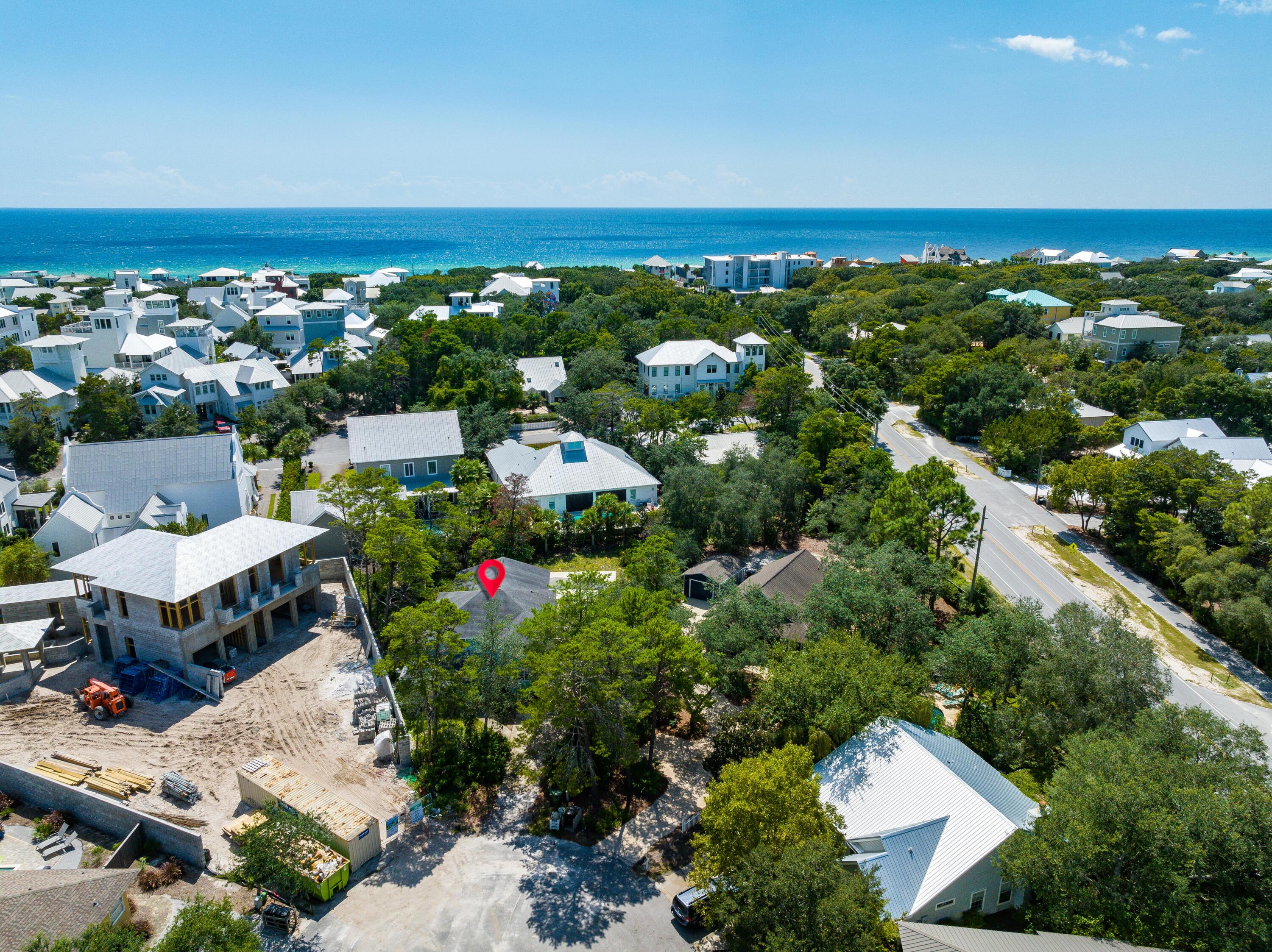Located in the heart of 30A, this homesite offers easy access to all that has made this area so beloved. Easily walkable to the beach and Seaside, the large cul-de-sac lot is full of possibilities. Renovation plans also available.