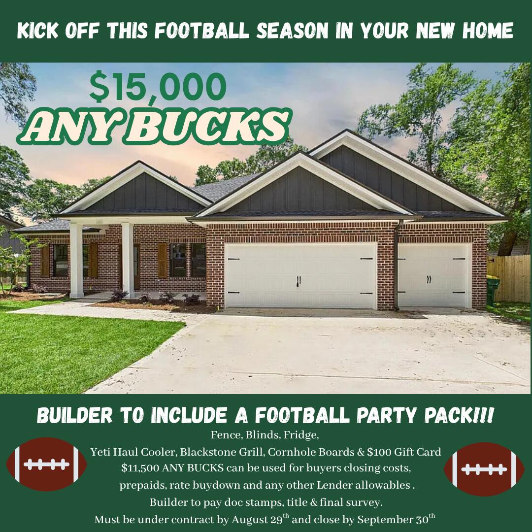 MOVE-IN READY!! The builder is covering 2% of the buyer's closing costs, plus doc stamps, title fees, and the final survey. A fence and refrigerator are also included, and buyers can choose from multiple blind options to customize their new home. Welcome to your dream home, where modern design meets everyday convenience! This stunning new construction features 5 spacious bedrooms, 3 bathrooms, and a generous 3-car garage. Thoughtfully designed with an open, split floor plan, this home offers both privacy and seamless connectivity, perfect for families and entertaining. The gourmet kitchen is a chef's delight, showcasing sleek quartz countertops, a stylish tile backsplash, a gas stove, soft-close cabinets, farmhouse sink and a walk-in pantry. The main living areas feature durable luxury vinyl plank flooring, blending elegance with easy maintenance. Step outside to enjoy the large fenced backyard, offering privacy and a safe space for outdoor activities or peaceful relaxation. Plus, the seller is including the fence, refrigerator, and blinds to make your move even easier. Centrally located in Niceville, this home is just minutes from local amenities. Enjoy quick access to shopping, dining, schools, and recreation, stunning beaches are just minutes from your doorstep.