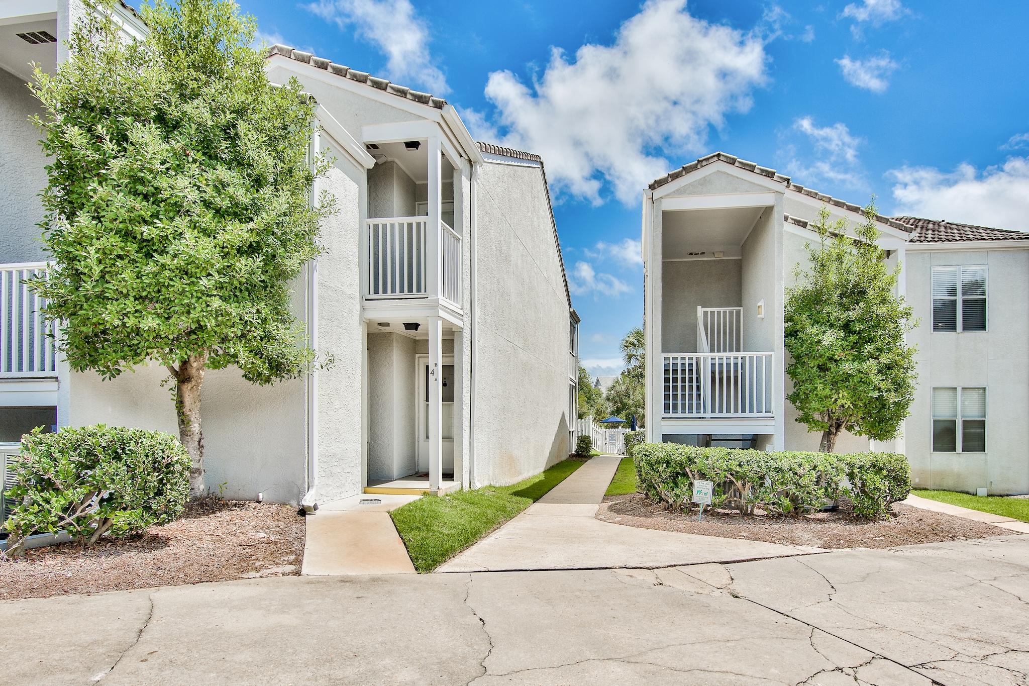 This charming condo sits directly across from the beach access. Residence 4B at Palms North is an updated, beautifully furnished, rare 1 bedroom, 1.5 Bath + loft (that is used as a second bedroom) . Sit back and enjoy the screened in porch, overlooking the well manicured grounds while hearing the ocean roar in the background. The kitchen boasts beautiful granite counter tops, tall cabinets and stainless steel appliances. The kids will love the nautical themed loft with a captains ladder leading upstairs to two twin beds and a half bath. This unit is a must see, and has been immaculately maintained and updated
