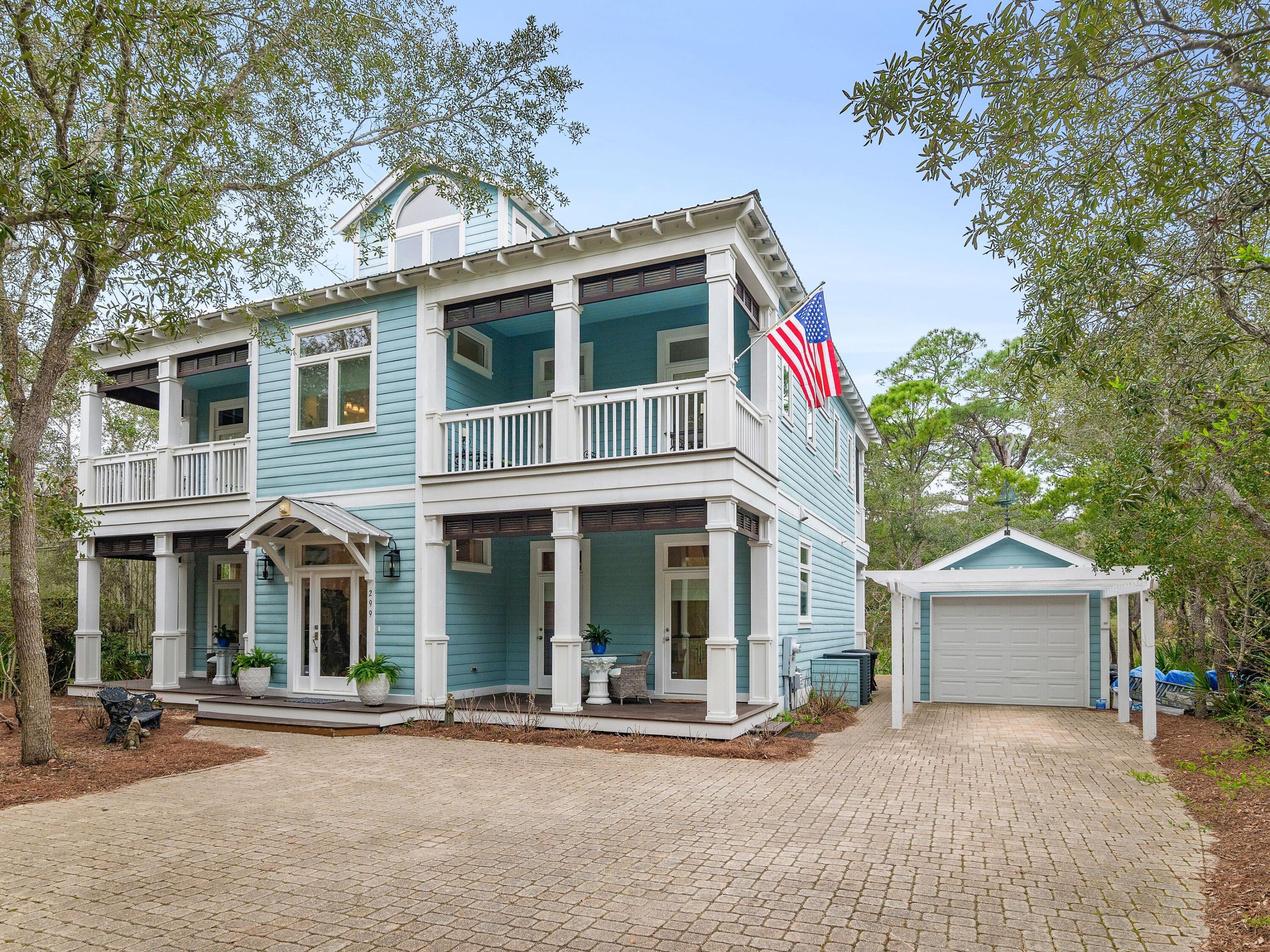 This waterfront residence is nestled gracefully on the shores of Western Lake in Grayton Beach. Prepare to be enchanted by the breathtaking views that greet you from every corner of this impeccable abode. Your own private dock, complete with a Carolina Skiff boat, 15 hp Yamaha motor, trailer, boat lift and paddle boards beckons you to embark on leisurely cruises across the tranquil dune lake.  Enjoy the freedom to explore the coastal waters at your leisure, whether by boat, kayak, or YOLO board, with direct access to the beach via the lake right from your backyard. For the angling enthusiast, fishing opportunities abound - cast your line from the dock or venture out on your boat for a day of reeling in the catch of the day.