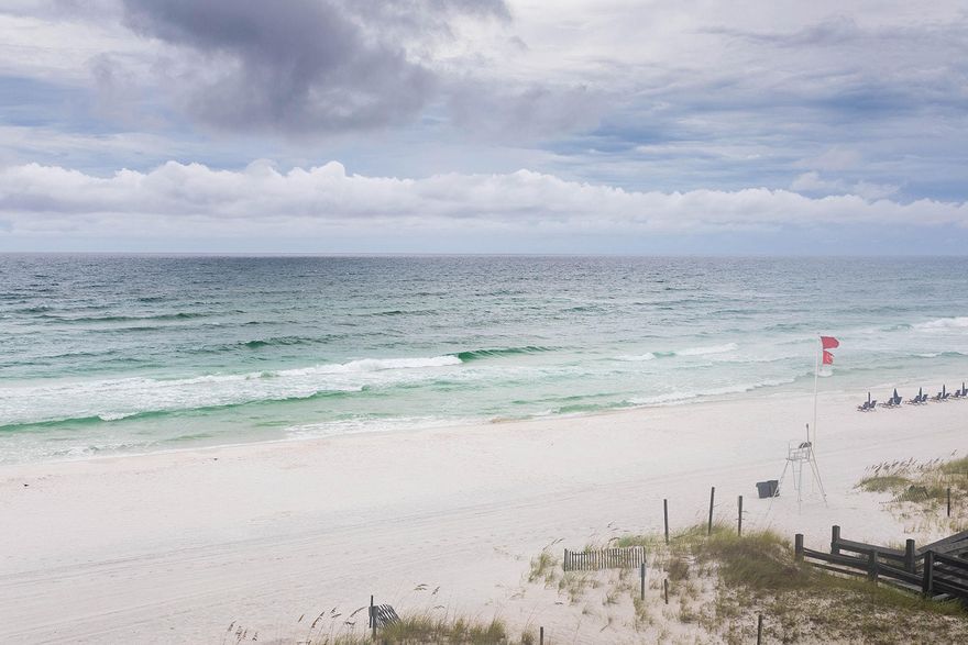 Spectacular views from this 5th floor unit located directly on the Gulf of Mexico. Large master suite is separated from the guest bedrooms and has access to the 8 x 31 balcony. Relax in the huge jetted tub after a long day at the beach. Kitchen offers abundant cabinet and counter space with a breakfast bar. The building has recently undergone major renovations for an updated look. Seller recently replaced HVAC. This unit is rental ready and already has many bookings for this fall into next year. Amenities include heated pool, sundeck, grills, tennis, beach walk over, laundry facility (this unit has it's own), shuffleboard, exercise room and  community room. Okaloosa Island offers restaurants, shopping and a walking/biking path the length of the island. The perfect beach home in paradise.