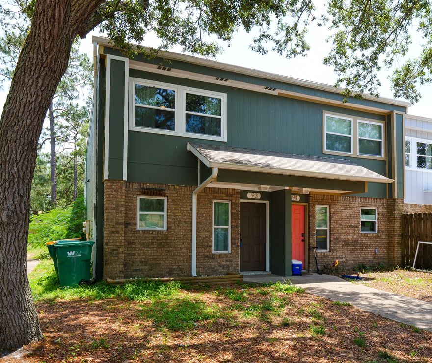 What an opportunity to own this larger size 2BR/1.5BA townhome with its very own fenced-in backyard, with an outdoor storage room!! This unit has vinyl plank flooring throughout the home, except for the kitchen, bathrooms, and living area which have tile. There is a good sized storage area located underneath the stairs for your overflow needs. Both of the bedrooms which are quite large are located upstairs and they share the full bathroom. There is a half bath located downstairs in the hallway for your guests, as well as a galley style kitchen that has all new appliances directly off of the living area. This home had all of the electrical updated throughout so no need to worry with that. You should schedule your appointment to view this adorable little gem today.