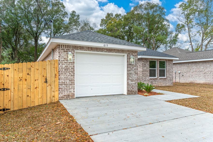 New Construction! Builder offering up to $8000 in concessions anyway money such as for closing costs, buy downs or back! This home is FAR from builder grade! It's what we call an anomaly in the building world! Let's just say all brick exterior, upgraded fixtures and ceiling fans, white Carrara counter tops throughout, luxury vinyl plank flooring throughout, massive privacy fenced in backyard, in ground irrigation system, washer /dryer, affixed 75-inch TV and affixed in wall electric fireplace screams luxurious costume living and all under $300K!! No HOA! It's only 21 miles from Eglin AFB, 10 miles from Duke field, 5 miles from several grocery stores and 0.7 miles from downtown Crestview! It's less than a mile away from tons of fun community events!