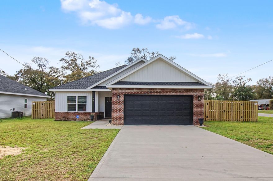 Discover this three-bedroom, two-bath home in Crestview, FL, situated on a prominent corner lot with a large yard and expansive patio. The home features a spacious kitchen with an island, recessed lighting, custom blinds, and accent walls that add character. Primary suite amenities include a soaker tub and a walk-in closet for added convenience. With generous living spaces and outdoor room to enjoy, this property offers practical comfort and curb appeal. Conveniently located and move-in ready, this house is a perfect place to call home. Don't miss your chance to see it! Schedule a showing today. Call 850-729-0399 View rental requirements or apply at www.RentwithBSR.com

No smoking or vaping. A dog may be allowed with some restrictions and a $400 non-refundable pet fee. FEES: $50 per adult 18+ application fee, Landlord Liability Policy (if proof of Renter's coverage is not provided) $15 mo, Pest Assurance pest control policy $20 mo.