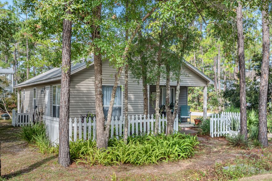 This adorable 3 bed / 2 bath cottage located in Point Washington makes for a great first family home.  The generous patio is fantastic for sitting outside on cool evenings and enjoying the peaceful surroundings.  55 Cabbage is located close to the bay, shopping, and the beach, but still at an excellent price point.