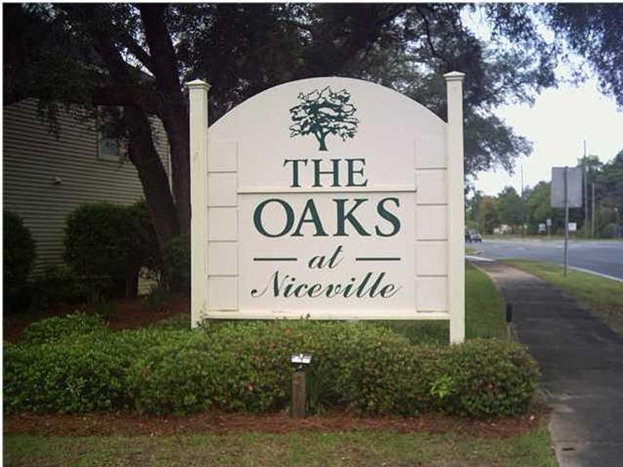 Second floor condo in the popular Oaks condominiums of Niceville. Conveniently located in the heart of Niceville, close to Northwest Florida State College, and Eglin Air Force Base, this 2 bedroom, 2 full bath unit come complete with all the appliances, including a full sized, stacked, washer and dryer for your use. The community pool is located in the middle of the complex and gazebos and barbeque grills are provided as well for tenant and owner use. Master ensuite bath has tub/shower combo while hall full bath has step in shower. Basic Tv cable is included in the $1050/month rent. No pets and no smoking allowed. Reminder, anyone 18 or over wishing to live in the property must fill out an application and be on the lease. Available November 9.
