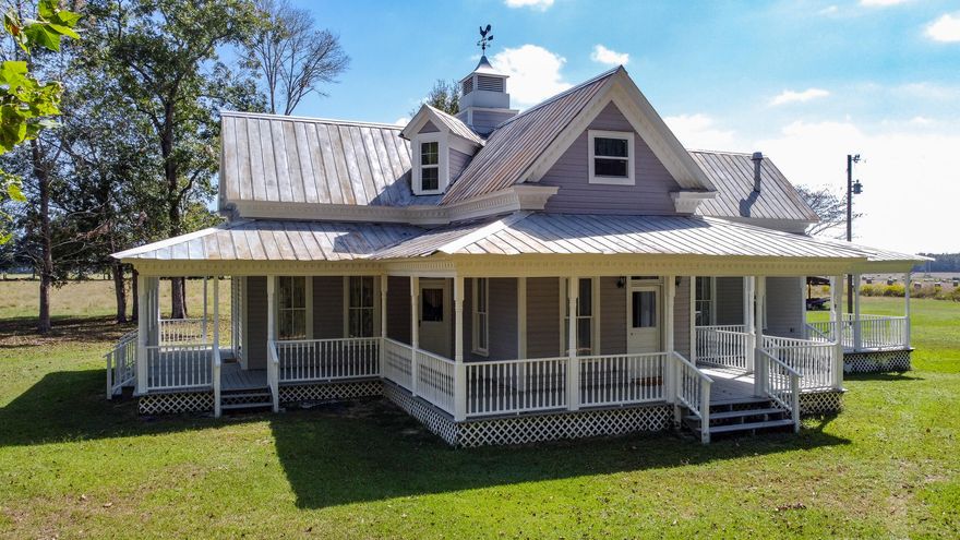 Step back in time with this renovated farmhouse sitting on 10 beautiful acres. Originally built around 1900, this 5-bedroom, 2-bath home blends vintage charm with modern updates.  The kitchen has been rejuvenated, electrical system updated, and both the hot water heater and septic system are newer. New roof being installed before closing will truly make it move in ready. Attention to period correct details was at the forefront in what was formerly known as the Murphy Mansion. Original woodwork adds warmth throughout, while the spacious upstairs common area is perfect for relaxing or hosting. The wraparound porches are ready for iced tea and sunset views over the pasture. Think of the possibilities-from homestead to the perfect Airbnb. This home is brimming with charm and history.
