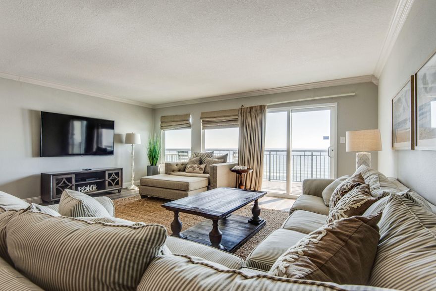 Everything is new in 2018/19. HVAC, Water Heater, cabinets, floors, fixtures, furniture. No expense spared.Building exterior remodel nearing completion.Come see what this top floor unit has to offer.Owner is agent. Buyer to verify room dimensions.