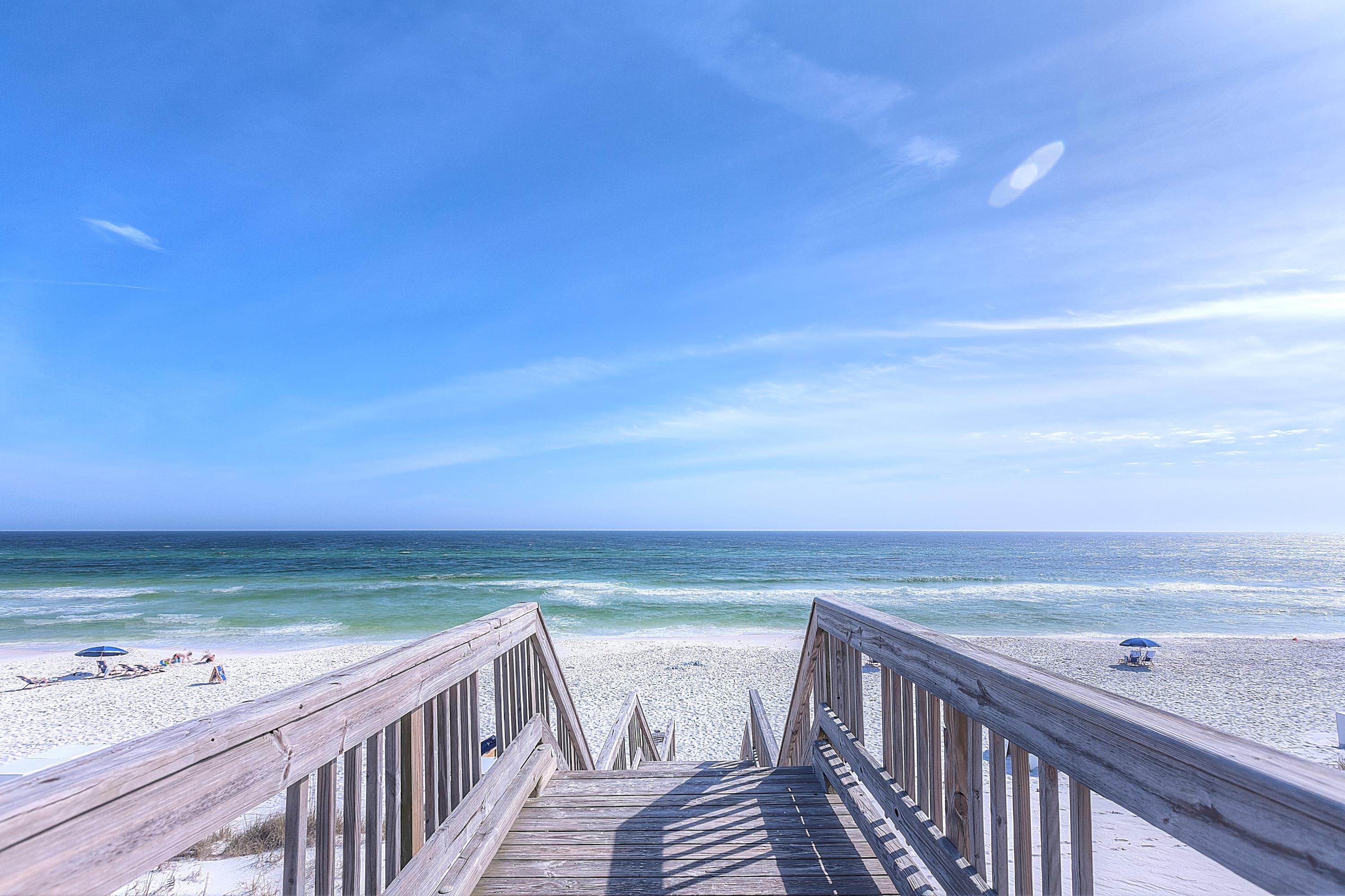This newly updated furnished condo is perfect for a second home or rental property. Situated on the Gulf of Mexico offering an open living space, great upgrades, steps from all amenities and a deeded garage space for parking all included. Next door to the WaterColor Inn and Beach Club this ressidence draws upon the convenience and charm of the Gulf-front living experience...