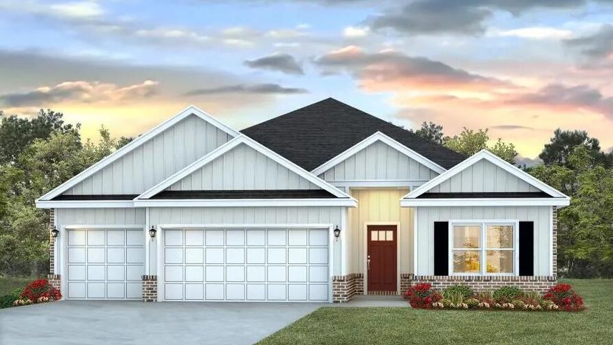 STUNNING NEW CONSTRUCTION in ROMAN OAKS COMMUNITY! The Destin floor plan is a fabulous 4 bedroom, 3 bath home with a covered patio & a roomy 3 CAR GARAGE. Large breakfast nook & separate dining area. Very comfortable open design for easy entertaining. Stunning quartz counter tops in the kitchen & baths, stainless steel appliances, breakfast island bar & a corner pantry. Spacious bedroom 1 with a walk-in closet, double vanity, garden tub & a large separate shower. Beautiful wood look engineered vinyl plank flooring throughout with carpet in the bedrooms. This home comes standard with a Smart Home Technology package which includes a KwikSet keyless entry, Skybell doorbell, automated front porch lighting, an Echo Dot device and a Quolsys touch panel. Hurricane window protection is included.