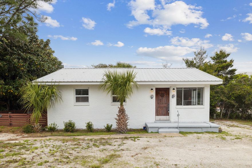 ONE OF TWO HOMES PRICED UNDER $700k DIRECTLY ON 30A! This beautifully updated brick cottage, located in the heart of Blue Mountain Beach's sought-after Brick Yard community, offers 2 bedrooms, 1 bathroom, and a prime spot directly on HWY 30A. With short-term rentals allowed, it's an ideal investment opportunity. The home features a freshly painted interior, white shaker cabinets, granite countertops, and walk-in tiled shower. The true opportunity lies with the land. The home is set on a large parcel, comprised of 2 lots, with endless possibilities for expansion--whether splitting the parcel, adding a second story, or installing a pool--this property offers incredible potential. One of only two homes listed under $700K on 30A, it's an exceptional value in today's market. Blue Mountain Beach is a tranquil coastal gem along 30A, offering a perfect blend of natural beauty and local charm. Known for its stunning beaches and laid-back vibe, this neighborhood is surrounded by some of the area's best dining spots, including Redfish Taco, Blue Mountain Creamery, Blue Mountain Bakery, Cowgirl Kitchen, and Mimos. Whether you're enjoying fresh seafood, indulging in homemade ice cream, or grabbing a casual brunch, there's something for every taste. With its scenic beaches, scenic bike trails, and a community that perfectly captures the essence of relaxed beach living, Blue Mountain Beach is the ideal place to call home or enjoy as a vacation retreat.

Whether you're seeking a charming retreat or a blank canvas to create your dream coastal home, don't miss the chance to own a piece of paradise!