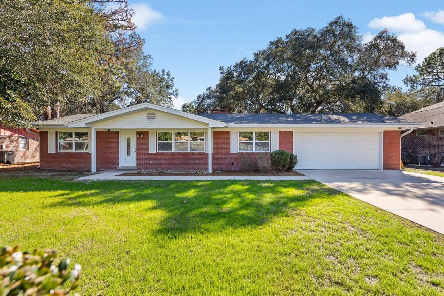 Are you looking for a renovated, move-in ready home that is centrally located close to Eglin AFB, Hurlburt Field, local beaches and so much more? If so, look no further. This one is a must-see! The house has a new roof, HVAC, energy efficient windows, flooring, paint, and both bathrooms newly updated. Did I mention, no carpet! The house is spacious with lots of storage, and a nice fenced back yard for entertaining and to accommodate children and pets. The cute shed in the back conveys as-is. Schedule a showing today!