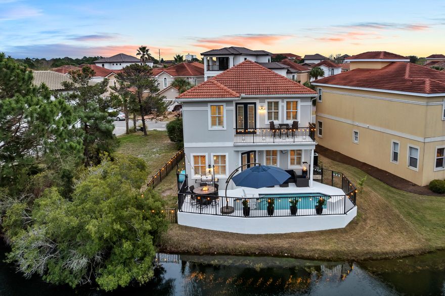 Over $120,000 in recent renovations in this LAKEFRONT POOL HOME!!  Revel in the luxurious comfort of fully remodeled bathrooms adorned with quartz countertops, all-new LVP flooring upstairs, hurricane impact sliding glass doors & windows, premium stainless steel appliances with 5 gas burner stove, and fresh exterior paint. The enhancements extend outdoors with a new pool pump and heater, pool resurface, electronic retractable screens, among other significant upgrades. In addition, the home now has natural gas ran to multiple locations including the Rinnai tankless hot water heater, the stove, the fireplace in the living room, the outside grill and firepit (a comprehensive list of renovations is available upon request). Truly transforming it into a modern oasis without compromising its