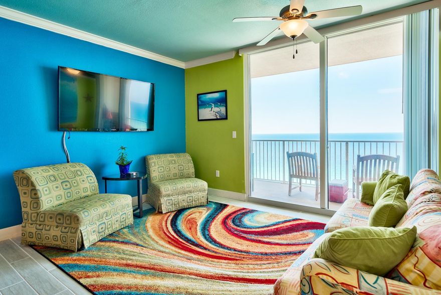 Wow! Brand New ''pristine'' unit at Tidewater Beach Resort. One-of-a-kind interior upgrades that make this special unit a gem! Beautiful new tile has been installed in a neutral weathered driftwood look. Its looks amazing and has been installed in the entire unit! Another special feature is the unique ''bunk room'' that has been designed in the living room in addition to the built-in hall bunks! This unit sleeps 8 and would make a great income producing rental.or second home. seller also just installed new microwave, dishwasher and front loading Washer and dryer. as well as the new patio furniture. Location, Location, Location...and 180 degree panoramic gulf view of the sparking emerald green waters and of the warm Gulf of Mexico. It's win win..come take a look at this perfect opportunity