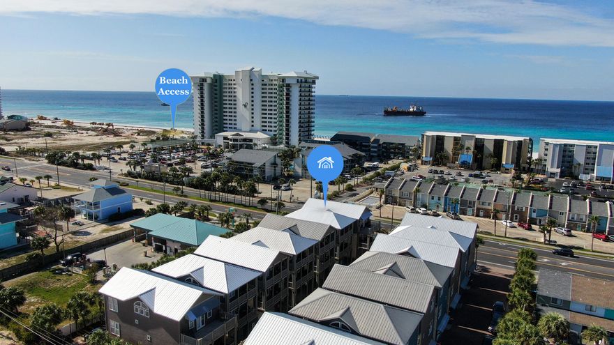 'CURRENTLY UNDER CONTRACT, SELLER ACCEPTING BACKUP OFFERS' Don't miss this beautiful home a short walk away from Panama CIty Beach. Located in one of Panama City Beach's premier coastal communities Panama Dunes. This 3-story abode boasts 4 bedrooms and 4 full bathrooms as well as a 2 car garage. Hardwood floors located throughout the home and tile in kitchen and bathrooms. Kitchen includes granite countertops and updated stainless steel appliances. All of this just a block away from ''The world's most beautiful beaches!'' And YES short term rentals ARE allowed. Projections from Vacasa up to $101k annually. (All measurements are approximate, buyer to verify any measurements of importance).