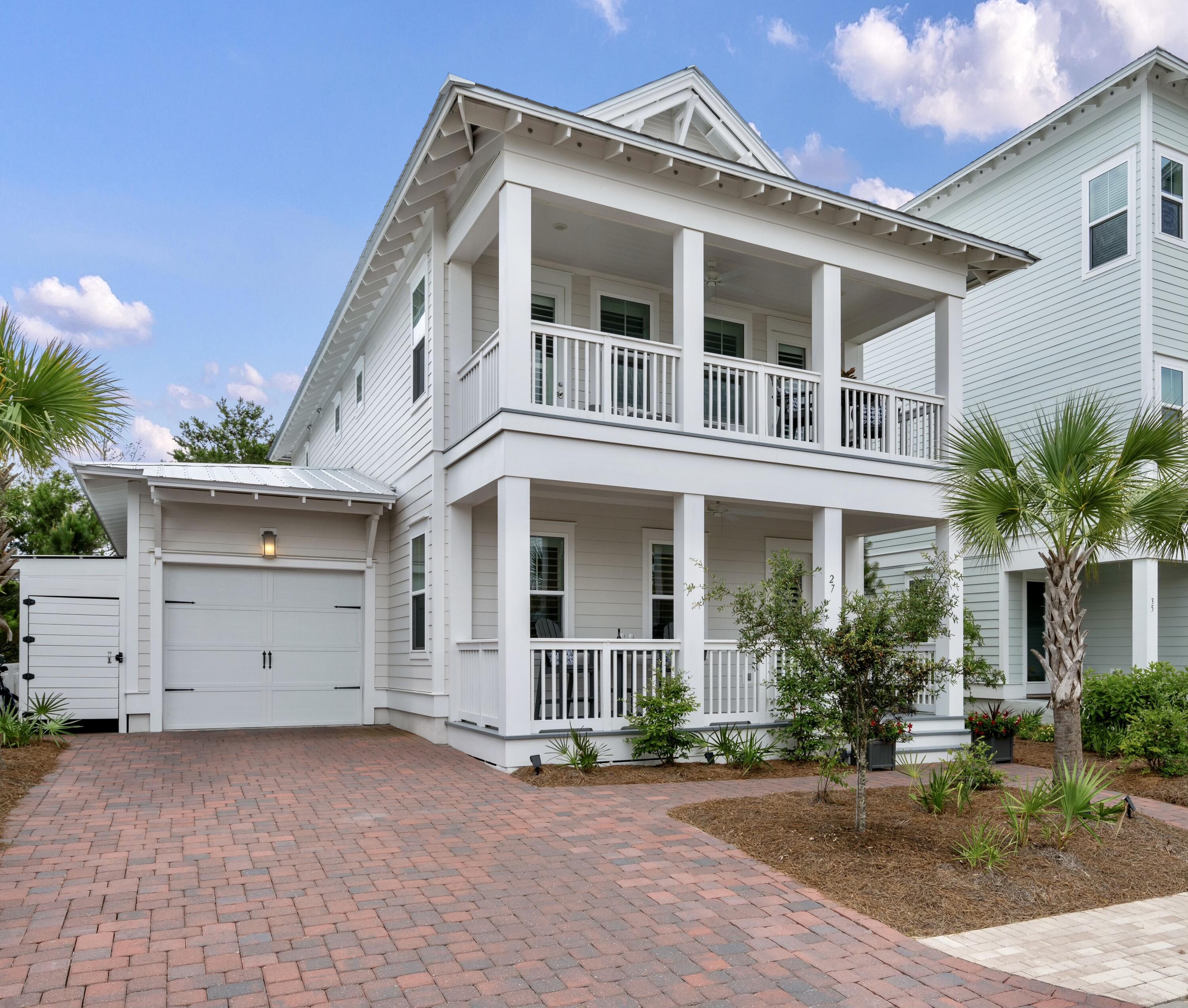 Welcome to 27 Siasconset Lane, the epitome of luxury living in the highly sought-after community of Prominence on the south side of 30A in Inlet Beach. Upgrades abound in this never rented and elegantly decorated coastal chic, four bedroom, 4.5 bath + bunk/bonus room beach house retreat.