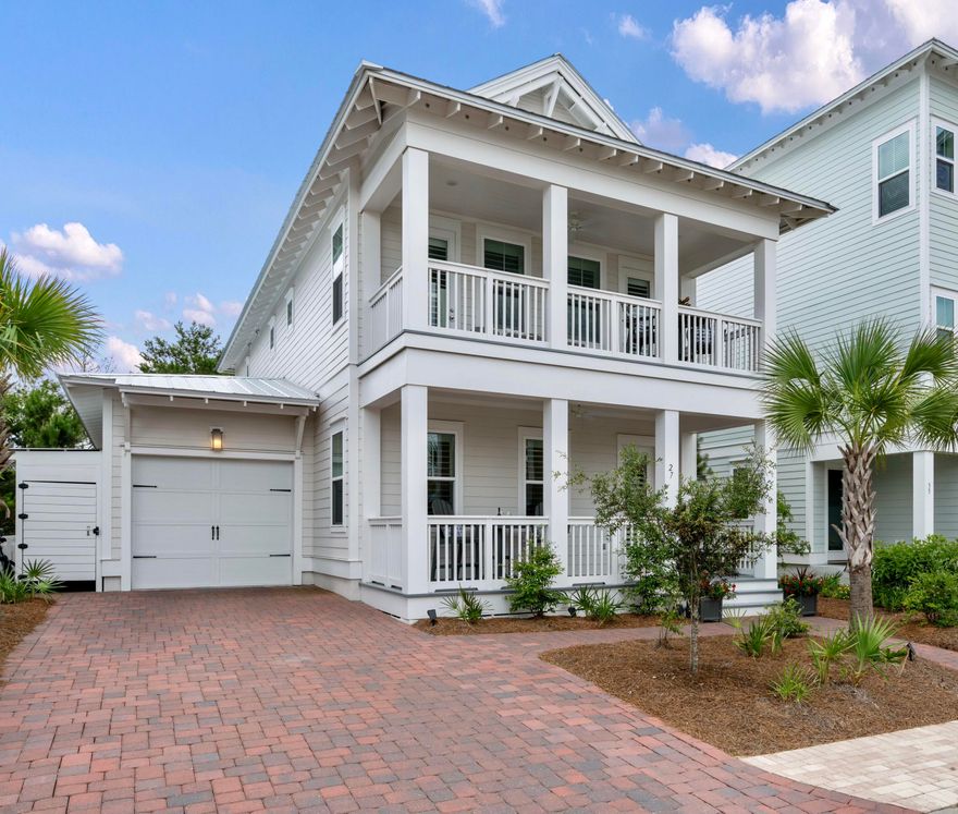 Welcome to 27 Siasconset Lane, the epitome of luxury living in the highly sought-after community of Prominence on the south side of 30A in Inlet Beach. Upgrades abound in this never rented and elegantly decorated coastal chic, four bedroom, 4.5 bath + bunk/bonus room beach house retreat.