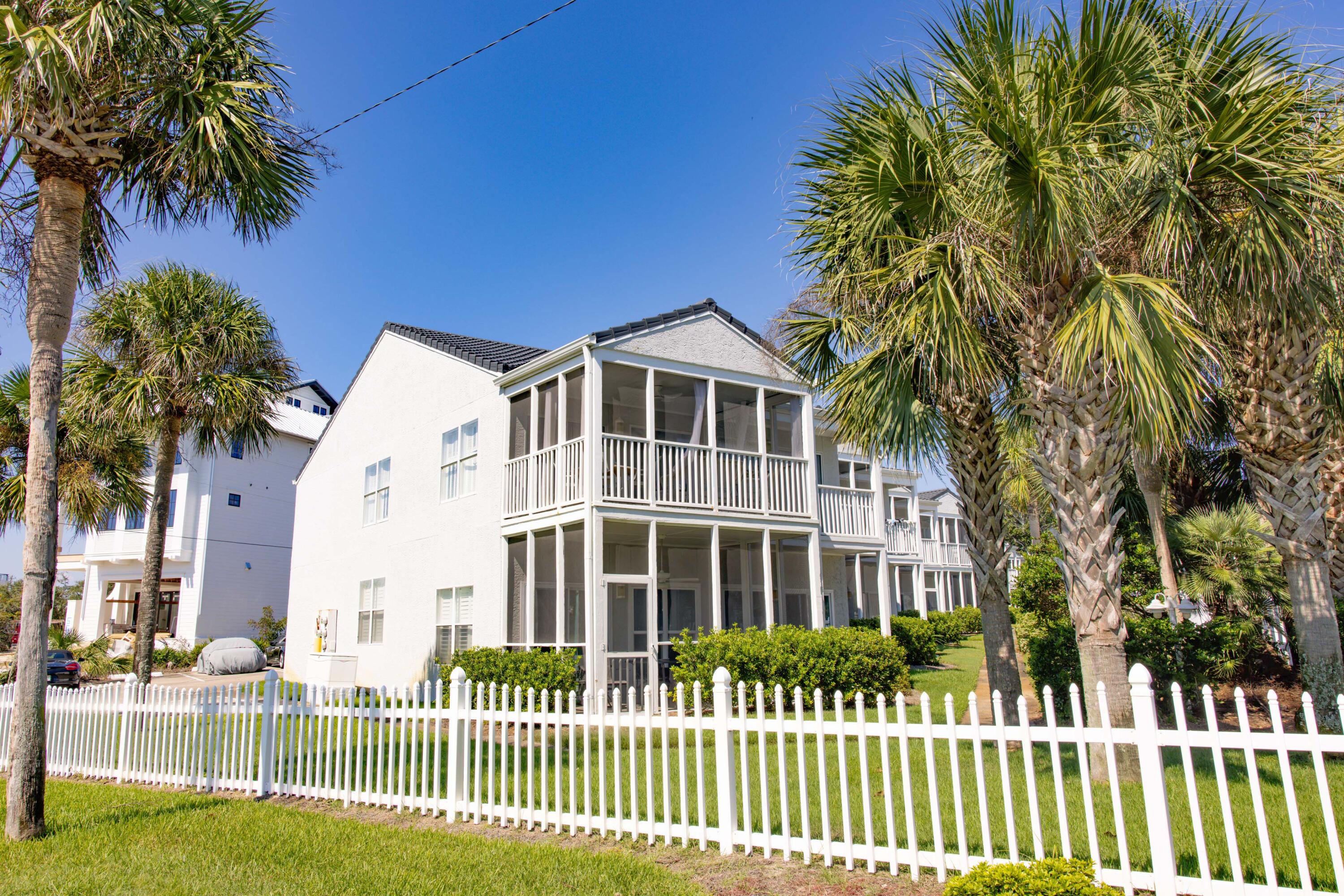 Welcome to your turnkey dream getaway! This charming fully furnished and rental ready two-bedroom, two-bathroom coastal retreat offers the perfect blend of comfort and coastal elegance. Nestled just steps from the beach access directly across the street, you'll enjoy the sound of the waves and the gentle ocean breeze right outside your door.As you enter, you're greeted by an open-concept living area flooded with natural light. The spacious living room seamlessly flows into the modern kitchen, complete with sleek countertops and stainless-steel appliances--perfect for preparing your favorite meals after a day of sun and sand. Step out onto the screened-in balcony, where you can unwind with your morning coffee or evening cocktails while overlooking the sparkling community pool and taking in breathtaking views of the Gulf of Mexico.This outdoor oasis is ideal for entertaining or simply enjoying the serene coastal atmosphere.

The master suite is a true sanctuary, featuring an ensuite bath for added privacy and convenience. The second bedroom is equally inviting, making it perfect for guests or a cozy home office. Both bathrooms are beautifully appointed with modern finishes. And, don't forget the loft and additional area with full beds to maximize rental potential, sleeping up to 10 comfortably.

Located in a vibrant community, you'll have access to fantastic amenities, including the pool just steps away, perfect for cooling off on warm sunny days. With the beach at your doorstep, you can indulge in endless walks along the shore, water activities, and unforgettable sunsets.

Don't miss this opportunity to own a slice of paradise! The roof has recently been replaced by the Association and this property is outside of the flood and surge zone. All special assessments are paid in full from the roof restoration project and no there are no pending assessments. Schedule your private showing today and experience the coastal lifestyle you've always dreamed of!