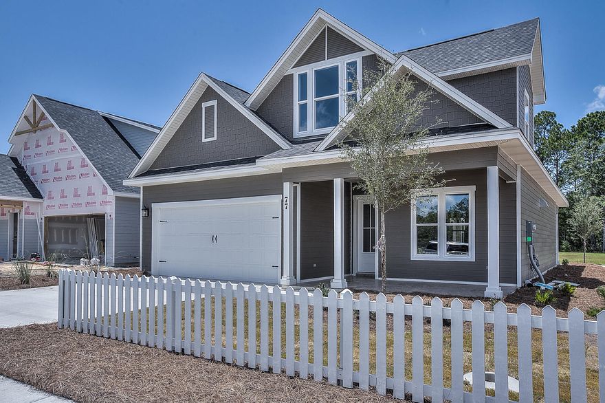 Wonderful backs up to Lake Paradise in South Walton's newest boutique community. Featuring the Morningside Plan, this home offers 2,408 square feet with 4 BR/4.5 BA and a large 2 car garage! The spacious master suite is located on the first floor with 3 additional bedrooms on the second floor. The gourmet kitchen has granite countertops, custom cabinetry with easy glide drawers and a Whirlpool appliance package. Additional included home features are 10' ceilings on the first floor, 9' ceilings on the second, a hardwood staircase, wood floors in shared living and dining spaces and carpet in all bedrooms. (Furniture is not included in sale.) Nestled on 20 beautiful acres, Paradise Cove is a picturesque neighborhood surrounded by a white picket fence. and features three and four bedroom cottage-style homes. Amenities will include a resort-style swimming pool with cabanas and a climate controlled area and restroom, a walking path that leads to Lake Paradise, a four acre fishing pond stocked with brim and tiger bass and a common area with green space. Located less than one quarter mile from Emerald Coast Middle School and one half mile from Highway 395, enjoy easy access to the South Walton beaches, area activities and attractions and the neighboring cities of Panama City Beach and Destin.