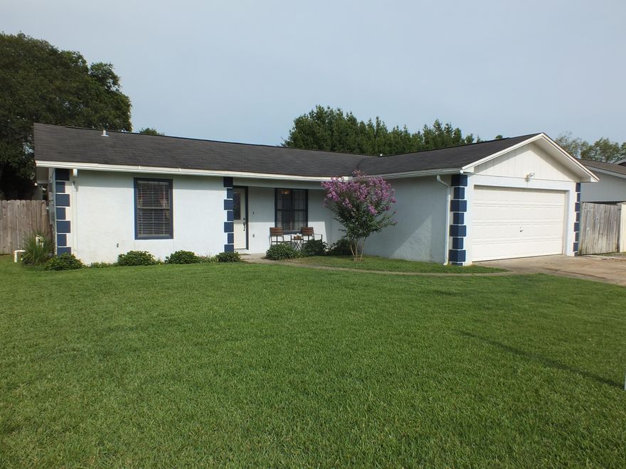 Reduced for quick sale...SUPER AFFORDABLE, MOVE-IN READY HOME IN DESTIN!! Owning this home is cheaper than renting in Destin. Why wait?? VERY WELL MAINTAINED, UPDATED 3BR/2BA STUCCO HOME WITH SPLIT BEDROOM FLOOR PLAN AND 2 CAR GARAGE. New paint, carpet, granite counter tops, ceramic kitchen back-splash, stainless appliances. Open living and dining area, Fantastic 35' Screened back porch, great for entertaining, low maintenance yard with underground irrigation system. Spacious master bedroom with a large walk-in closet. Sliding doors from dining room and master bedroom to back porch. BONUS 10'+/- wide, gated exterior storage area for your boat or jet ski. All appliances including microwave, washer and dryer, new pull down attic stair. NO HOA fees. Buyer to verify all specifications.