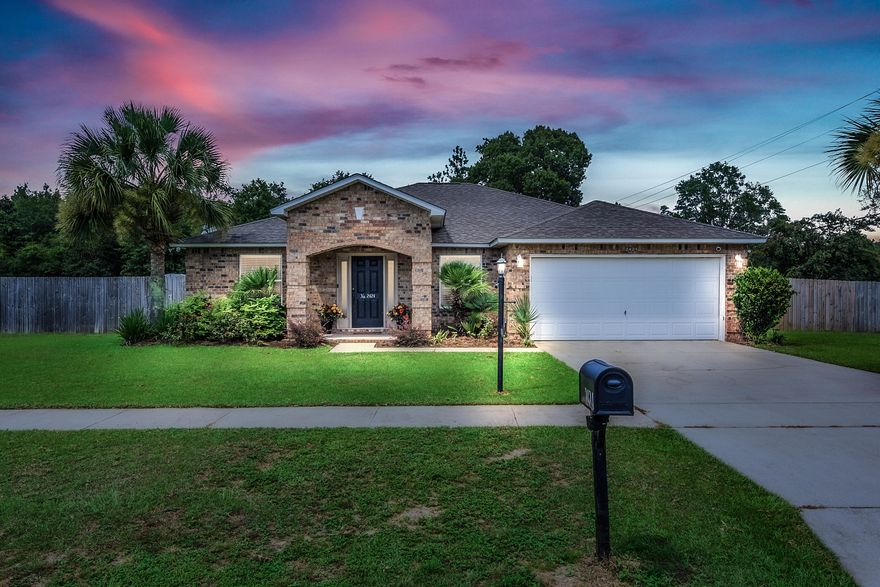 Stop the car and look no further... This meticulously maintained all brick home is a must see!!! Home features a spacious living room, high ceilings, rustic wood vinyl flooring, a split floor plan design which helps provide the extra privacy you deserve after a long days work. The master suite features a spacious bedroom/bathroom combo with double vanity, a garden tub, and a huge walk in closest. If you are the outdoors type and love to entertain this large lot is a must! This large fenced lot will provide plenty of room for the kids to play and plenty of room to entertain for those large family gatherings and weekend BBQ's on your wonderful covered back porch. To top things off your new home is also conveniently located just minutes away from the developing North end of Crestview.