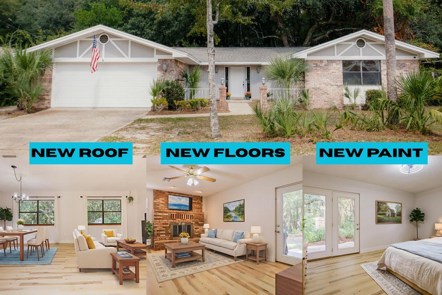Best price in Niceville!!! #Niceville NEW ROOF, NEW FLOORING, NEW PAINT, 2 LIVING ROOMS, 2 PRIVATE PATIOS.... AND ONE VERY MAGICAL VIEW OF FORESTED WOODLAND IN YOUR OWN BACKYARD! Did I mention this backyard forest is in the middle of Niceville? Yep! #RareViewWelcome to 119 McEwen Drive! This CUSTOM BRICK MASONRY 3BR/2 Bath home boasts timeless curb appeal and offers double courtyard entry set on a beautifully landscaped lot. #HardwoodsStep inside to find 1,600-plus sf. of open concept living/dining space and a wall of windows that flood the space with light and blend outdoor serenity with indoor comfort.#keep reading..... As previously mentioned, there are 2 living areas-- one formal and the other a more relaxed family space with brick fireplace at its center. Perfect setting for cozy evenings by the fire.

The kitchen features real-wood cabinetry with ample storage, a center island area and tiled counters that offer the savvy buyer UNTAPPED EQUITY!

The master suite boasts its own private patio overlooking the backyard  (1 of 2),  walk-in closet and master bath (another opportunity for the savvy buyer to cash in to untapped equity). 

There are two additional bedrooms, a full bath, and multiple storage closets throughout the space! #NeedStorage #ThisOnesForYou

The oversized garage adds even more storage and flexibility, with built-in tool area for your next project and utility sink!

Of course, the real appeal of this home is the backyard! #Serene #Magical #Nature

Whether you're a first-time buyer, seasoned renovator, or savvy investor, this home offers the rare opportunity to capture true value in one of Niceville's most desirable areas. With its solid construction, thoughtful layout, and untapped potential, the possibilities are endless.. and the clock is ticking!

Untapped equity does exist in Niceville but opportunities like this one do not last long! Make an offer today!

