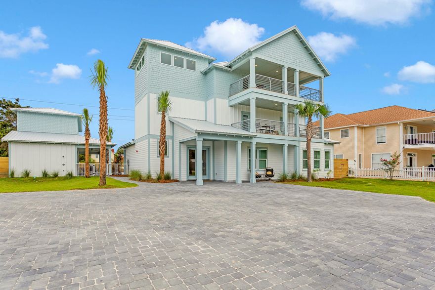 4575 Luke Avenue is an investor's dream! Located in Crystal Beach, the heart of Destin. This stunning property offers luxurious living and lucrative investment potential. Rental actuals available upon request. This expansive home boasts 11 bedrooms, 11.5 bathrooms, and a generous 6373 square feet of living space, ideal for hosting and relaxation. Nestled on a rare double lot, this home features a pool and private outdoor space, creating a serene oasis. The addition of a carriage house provides ample space and flexibility for large groups. Enjoy modern comforts with multiple living rooms, kitchenettes, and a game room. Enjoy the beautiful Emerald Coast beaches in less than a 4-minute walk!