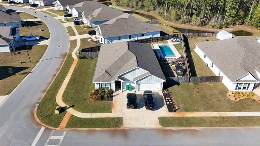 Welcome to Hammock Oaks Estates, where this stunning 4-bedroom, 3-bathroom home awaits! Spanning 2,736 sq. ft., this residence boasts an exquisite in-ground pool, under two years old, perfect for entertaining or relaxing.This home sits on a .28 Acre corner lot. The home includes nearly $20,000 worth of upgraded cabinetry and countertops in both the laundry and flex rooms, offering enhanced functionality and style. A recently remodeled guest bathroom features a sophisticated tile shower, adding a touch of elegance. Experience the blend of luxury and comfort in this beautiful neighborhood home.