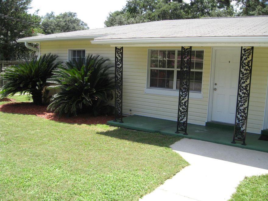 Very well maintained centrally located unit, near both bases and shopping. Kitchen has beautiful hard surface counter tops and built in microwave range hood. Ceramic tile flooring throughout. Large utility room with washer and dryer hookup. Privacy fenced backyard. Lawn maintenance is included. Located minutes from Hurlburt Field Air Force Base. Security deposit is $2092.50