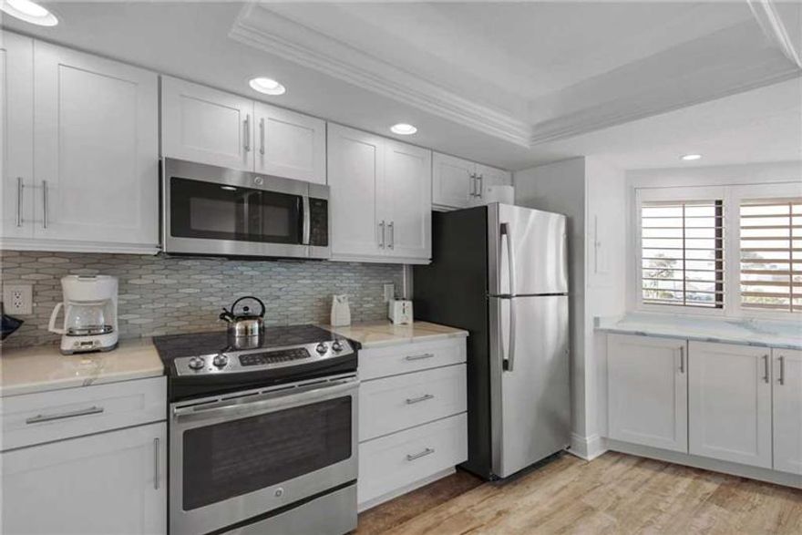 2018 Gross Rental Income $45,878, Net to Own after paying all Expenses $17,135.98, Just Completed TOTAL UPDATE, LIKE NEW, THIS IS A UNIT YOU MUST SEE! Elegant and Magnificent gulf views; look no further YOU'VE FOUND YOUR DREAM PROPERTY. Completely updated and remodeled with Maple wood white kitchen cabinets, Quartz counter-tops, Porcelain back-splash, Stainless steel appliances, recessed lighting, large walk in showers, Porcelain Italia tiles throughout the bathrooms. All Furniture is brand new.The gated community of Edgewater offers many amenities including 420 feet of private pristine sugar white sand beach, 2 huge terraced beachside pools, one with a refreshing waterfall, with a poolside Tiki Hut Bar & Grill and one