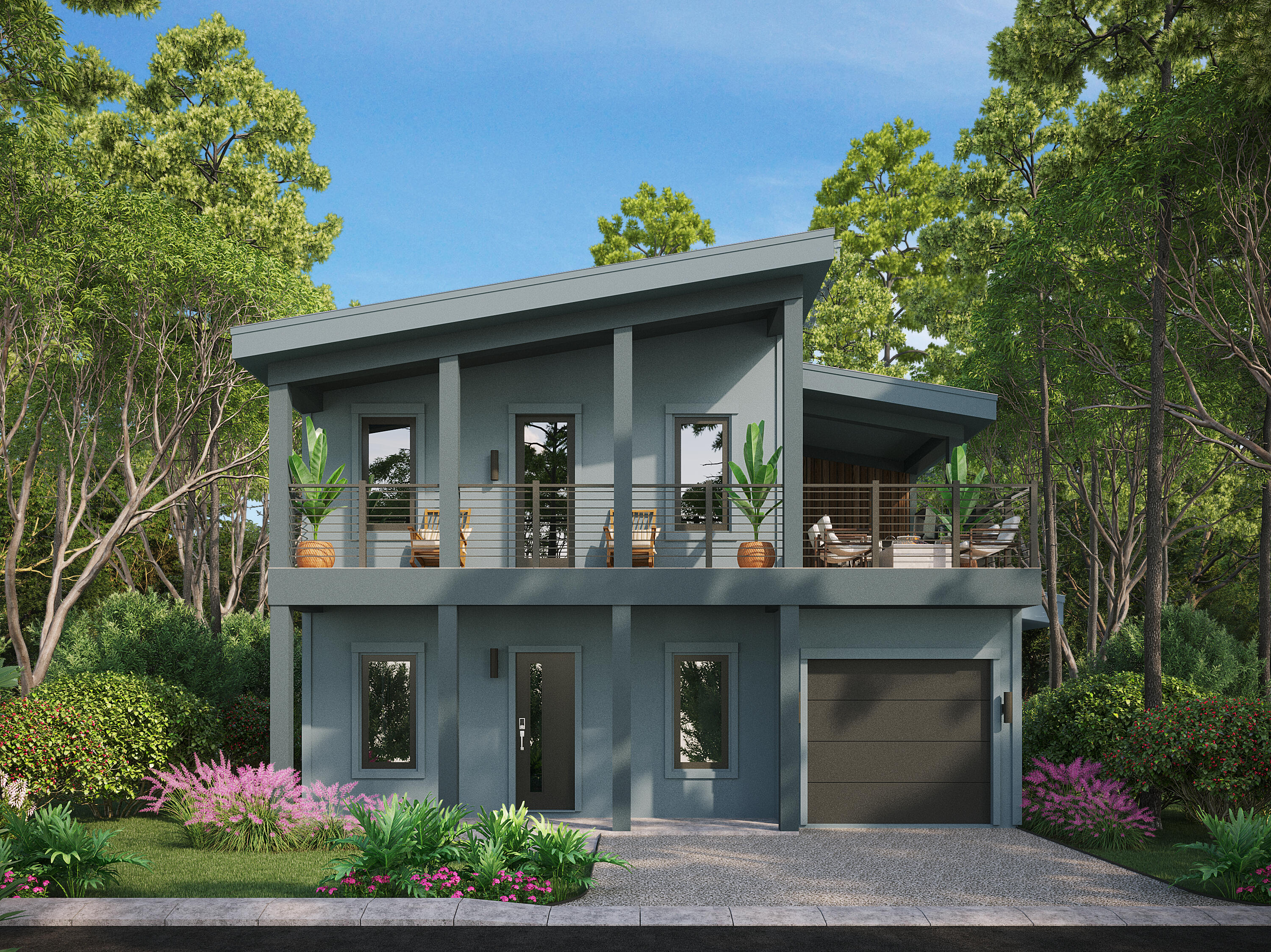 April Completion w/$58K in upgrades already reflected in price, $40K in Closing Costs and/or rate buy down & Furnishing options available for purchase w/professional designer! The NEW Turquoise w/Rooftop Deck reinforced for an Outdoor Kitchen & HOT TUB!  It Boosts 4 King Sized En-Suites each w/wi-closet, plus 2 powder rms &  Large upstairs loft w/wet bar, offering a truly one of a kind indoor/outdoor space! Rental Projections of $125K a yr! Meticulous attn to quality is evident w/2x6 exterior walls, cement board siding, metal roof, impact-resistant glass windows/doors. High end finishes including smooth finish drywall, 8' doors, Quartz counters, GE Profile appliances, elegant flooring & lighting. Mins to largest public beach access (0.5mi), 30Avenue, Hghwy 98 Underpass & Rosemary Beach! This brand new coastal community by Bluscape Homes, is sure to impress!
Luxury and family-friendly living are perfectly intertwined in this South Walton premier community that is conveniently located to amazing restaurants, shopping and family entertainment, including 30 Avenue, Rosemary Beach, Lake Powell, Camp Helen Gulf front state park, and access to the largest beach access in South Walton

You are surrounded by all the dining, shopping, and entertainment you could hope for in Inlet Beach and 30A to provide an amazing coastal lifestyle.

There is a pedestrian underpass on Hwy 98 coming soon for added convenience to access all 30A has to offer, without having to cross Hwy 98.

The Turquoise is the perfect answer to an extended family gathering. This plan presents 4 or 5 ensuite bedrooms with walk-in closets, a huge upstairs den and powder room, and available wet bar. A large balcony offers a view of the beautiful neighborhood and a great place to enjoy the outdoors. High end finishes throughout including Quartz countertops, GE Profile appliances, optional den with wet bar available, elegant flooring and lighting options, 2 outdoor spaces for relaxation, a garage and ample front parking. If you're looking for a vacation home that gives roomy privacy to all parties, the Turquoise is the one for you. Make this paradise yours and start enjoying the good life.

** Listing includes base price of home and lot premium. Price may vary based on options selected.**
