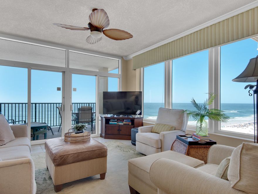 Jade East is a great investment, or second home condominium located directly on the beautiful beaches of Destin Florida.  Unit 950 (with up to$105,000 in projections) is in the coveted West End 50 stack (corner unit) of Jade East with the best sunset and beach views! Enjoy 3 spacious bedrooms and 3 full bathrooms including a Gulf front master suite complete with renovated master bathroom featuring new cabinetry, granite countertops, soaker tub and a large walk-in shower with custom tile work and accents.  The master also had direct access to the balcony. The gourmet kitchen features gorgeous granite counters and sleek stainless-steel appliances. The beautifully appointed living room features a wet bar and opens to the large balcony overlooking the beautiful Destin Beaches.