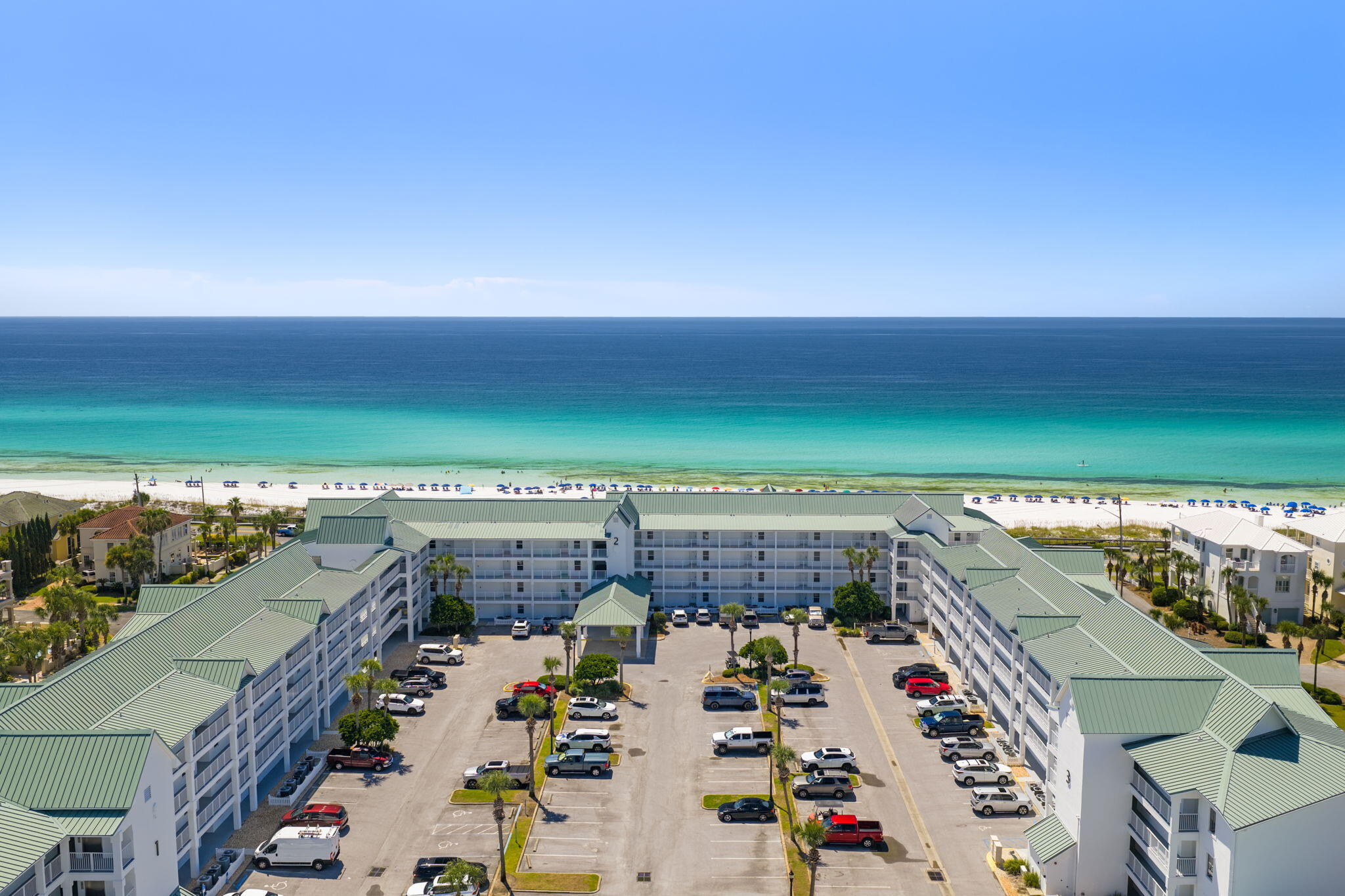 With brand new interior paint and a new hot water heater ( September 2025), this beautiful 2-bedroom, 2-bathroom condo is being offered fully furnished and turn-key, ready for you or your guests to move right in. Situated directly across the street from the Gulf, you'll enjoy sweeping views of Miramar Beach's iconic white sandy beaches and emerald green water from your private, oversized balcony--accessible from both the living area and the primary suite. Whether sipping morning coffee or watching the sunset, this is the perfect place to unwind. Inside, the condo offers a bright, open floor plan, a well-appointed kitchen with stainless steel appliances, and comfortable coastal decor. Currently used as a second home, it presents an outstanding opportunity for either a personal beach retreat or a high-demand investment property.
Located in the gated, pet-friendly community of Maravilla, residents benefit from deeded beach access plus a long list of resort-style amenities:
* Two sparkling pools
* Tennis and pickleball courts
* Basketball area
* Fitness center
* Outdoor showers and more
The location is unbeatable -- near local favorites like Pompano Joe's, Captain Dave's, and Kenny D's, with Silver Sands Premium Outlets, Grand Boulevard, and the Destin Harbor only minutes away. If you've been searching for a low-maintenance, beachside escape with income potential, Unit 3405 checks all the boxes.