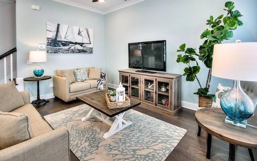 PROVEN INCOME PROPERTY: $55k in 2018 Gross Nightly Rental; $52k YTD 2019 Gross Nightly Rental Thru 10/10/19. This spacious 3 bedroom/2.5 bath open concept town home is located on a premier corner lot in the highly sought after ''Prominence'' community. The light-filled open floor plan is designed with living and entertaining in mind. Features include: Smart Home technology, 10ft-12ft ceilings, hardwood flooring, built-ins, washer/dryer, 2-car garage with storage and professionally decorated furnishings*. The kitchen showcases custom cabinetry, stainless-steel appliances, and a gas cooktop. Centrally located to ''The Hub'', owners and guests enjoy world-class community amenities including a 5k sq/ft zero-Entry Resort Style Pool, Onsite Fitness Center, Gas Grilling Area, Cabanas and a Season