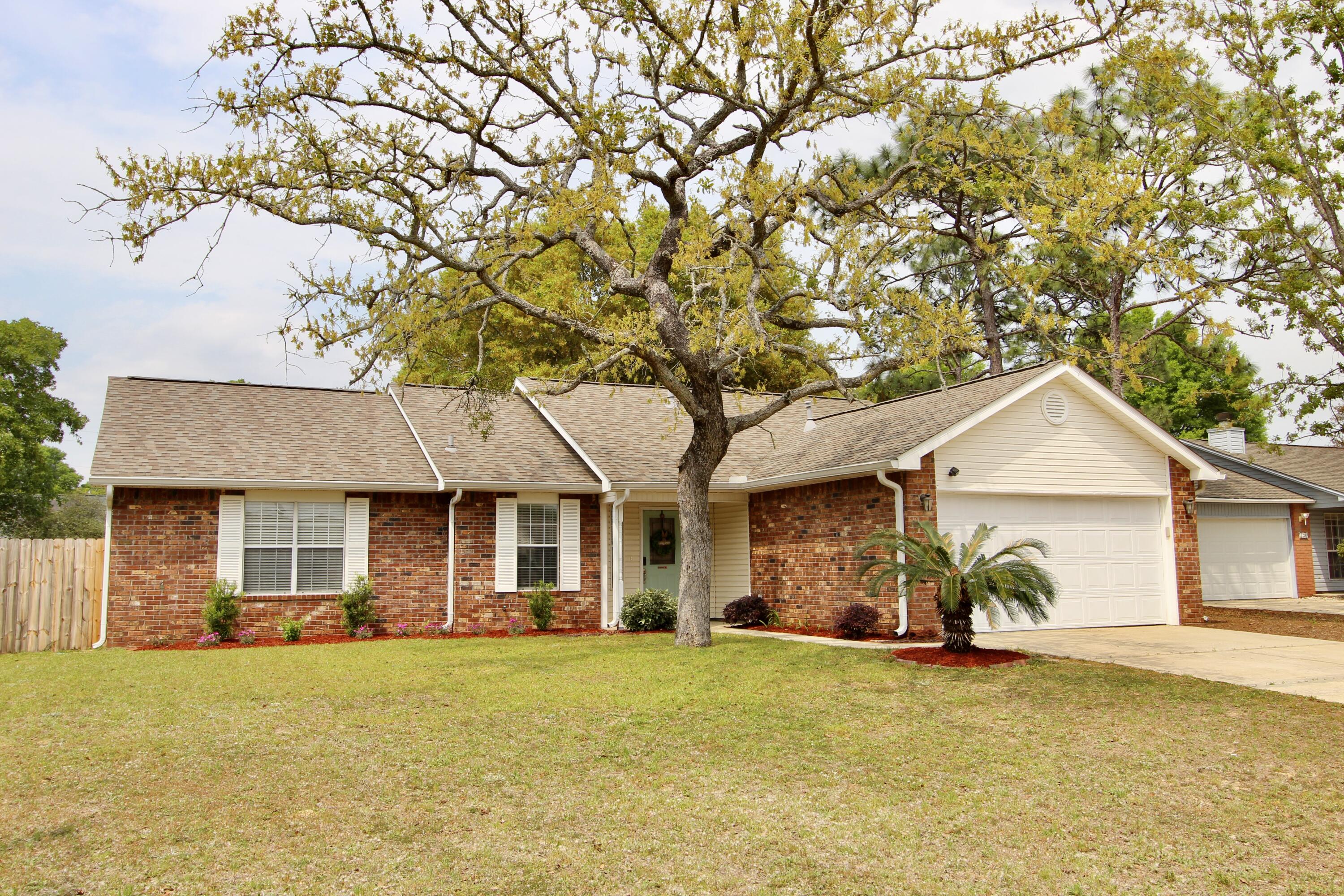 Charming 3-Bedroom Home in a Prime Location!Welcome to this beautifully maintained 3-bedroom, 2-bath home ideally located just minutes from the hospital, shopping, I-10, and nearby military bases--perfect for convenience and commuting ease. This home features a desirable split bedroom floor plan for added privacy, a cozy gas fireplace for those cooler evenings, and an inviting eat-in kitchen with a bay window that fills the space with natural light. The kitchen is equipped with granite countertops, stainless steel appliances, and ample cabinetry--ideal for both everyday living and entertaining. Step outside to a fully fenced backyard--great for pets, play, or relaxing outdoors. Key updates include a new roof in 2020 and a new AC unit in 2016, offering peace of mind for years to come. Don't miss out on this move-in ready gem. Call today to schedule your private showing!