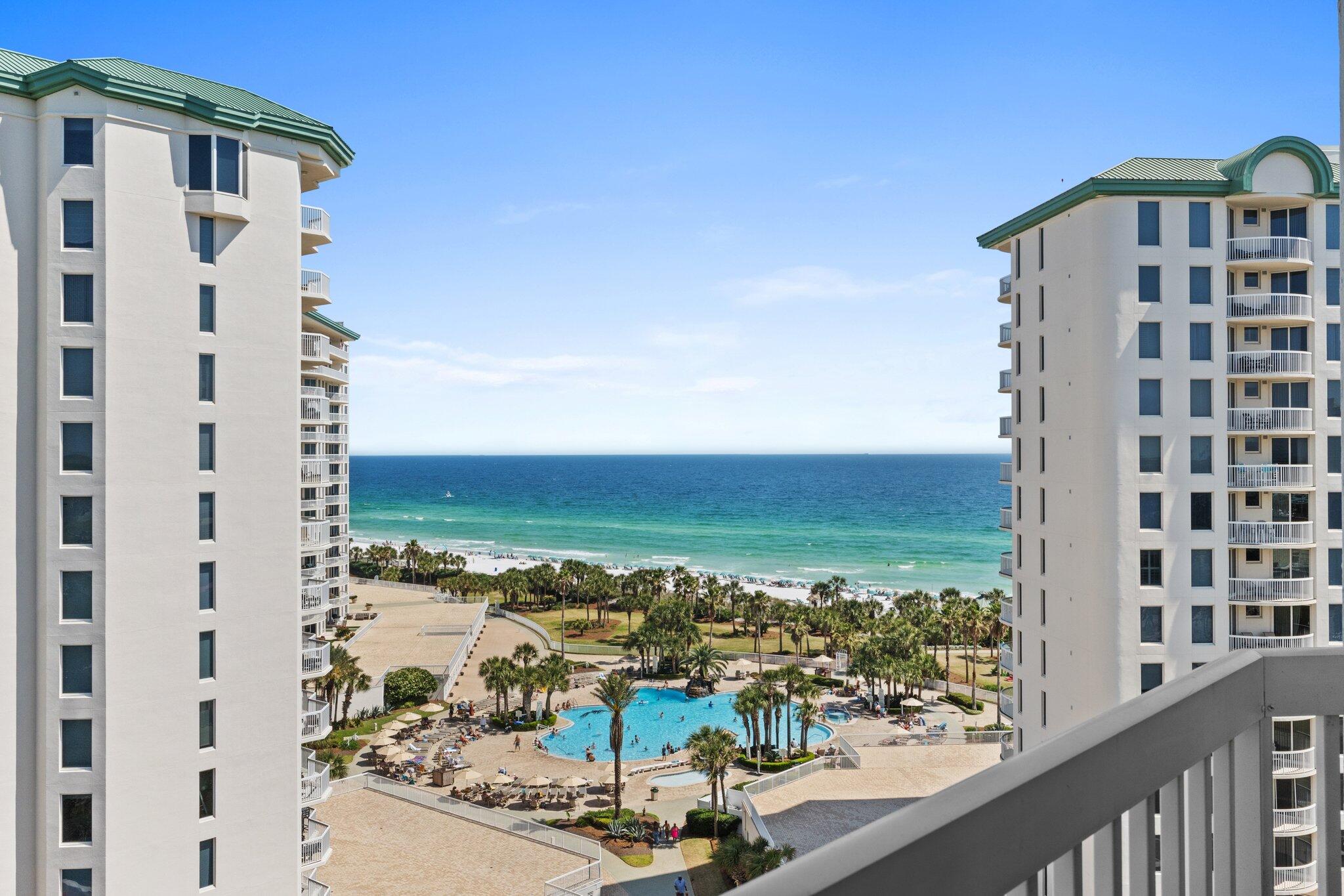Luxury Gulf-Front Condo | 3BR/3BA Corner Unit at Silver Shells ResortDiscover elevated coastal living in this fully furnished 3-bedroom, 3-bathroom corner unit located on the east side of St. Lucia at Silver Shells Resort. Unit 1001 offers panoramic Gulf views through floor-to-ceiling windows and multiple terraces accessible from both the main living area and the master suite.The open-concept layout features spacious living and dining areas filled with natural light. The gourmet kitchen includes ample cabinetry, generous counter space, a breakfast bar, and all major appliances. The master suite showcases Gulf views, private terrace access, a walk-in closet, double vanities, Jacuzzi tub, and separate walk-in shower. Both guest bedrooms offer ensuite bathrooms and shared terrace access, ideal for hosting guests in comfort and privacy.

Additional features include a dedicated laundry room with utility sink and extra storage.

Enjoy resort-style amenities, including a lagoon-style pool, hot tub, 24-hour security, and over 1,000 feet of private beachfront. Conveniently located near fine dining, shopping, and entertainment.

Schedule your private showing today and experience the best of Destin's coastal lifestyle. 


