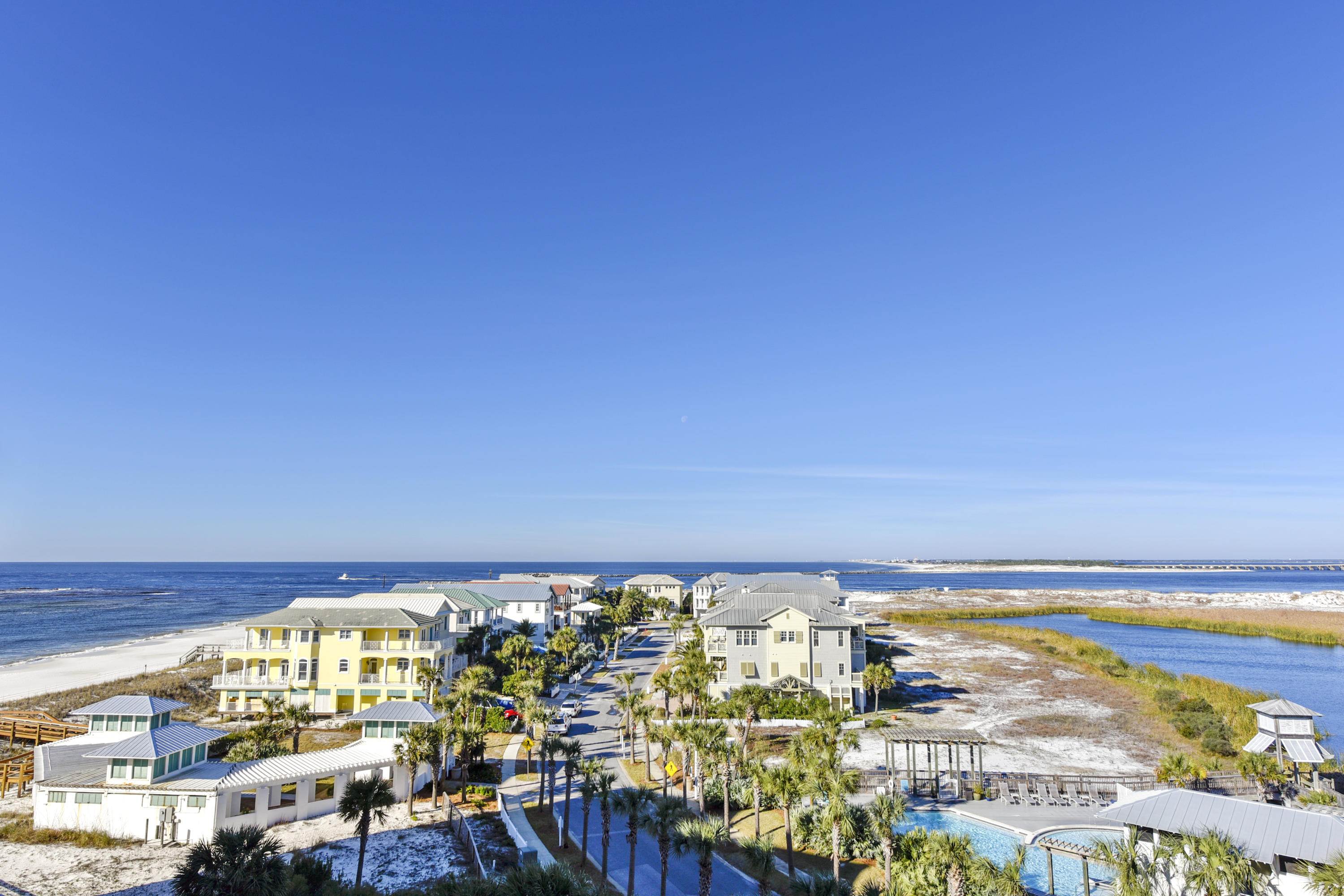 Welcome home! This gorgeous 2 bedroom condo leaves little to be desired. Unbelievable views of the Gulf of Mexico and the world famous East Pass Jetties. This private gated complex boasts a private beach, a heated pool, hot tub, a large sunbathing deck overlooking the beach + so much more! You'll feel right at home with the gulf front tennis courts and shuffle board courts. Your chef will enjoy stainless steel appliances and stunning views from the kitchen. The master bedroom has its own private entrance to the oversized balcony. This is what beach dreams are made of! Do not wait another summer 'dreaming of the beach' - Now is the time to shine bright in the Florida sun! If you're a boat lover- this is the perfect unit! Watch boats float in and out hourly.