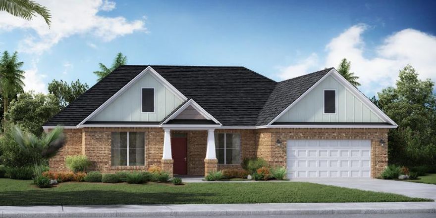 Lilac offers 4 bedrooms 3 baths and a flex room. 2605 Sq feet with the option of a sunroom and an owners retreat.