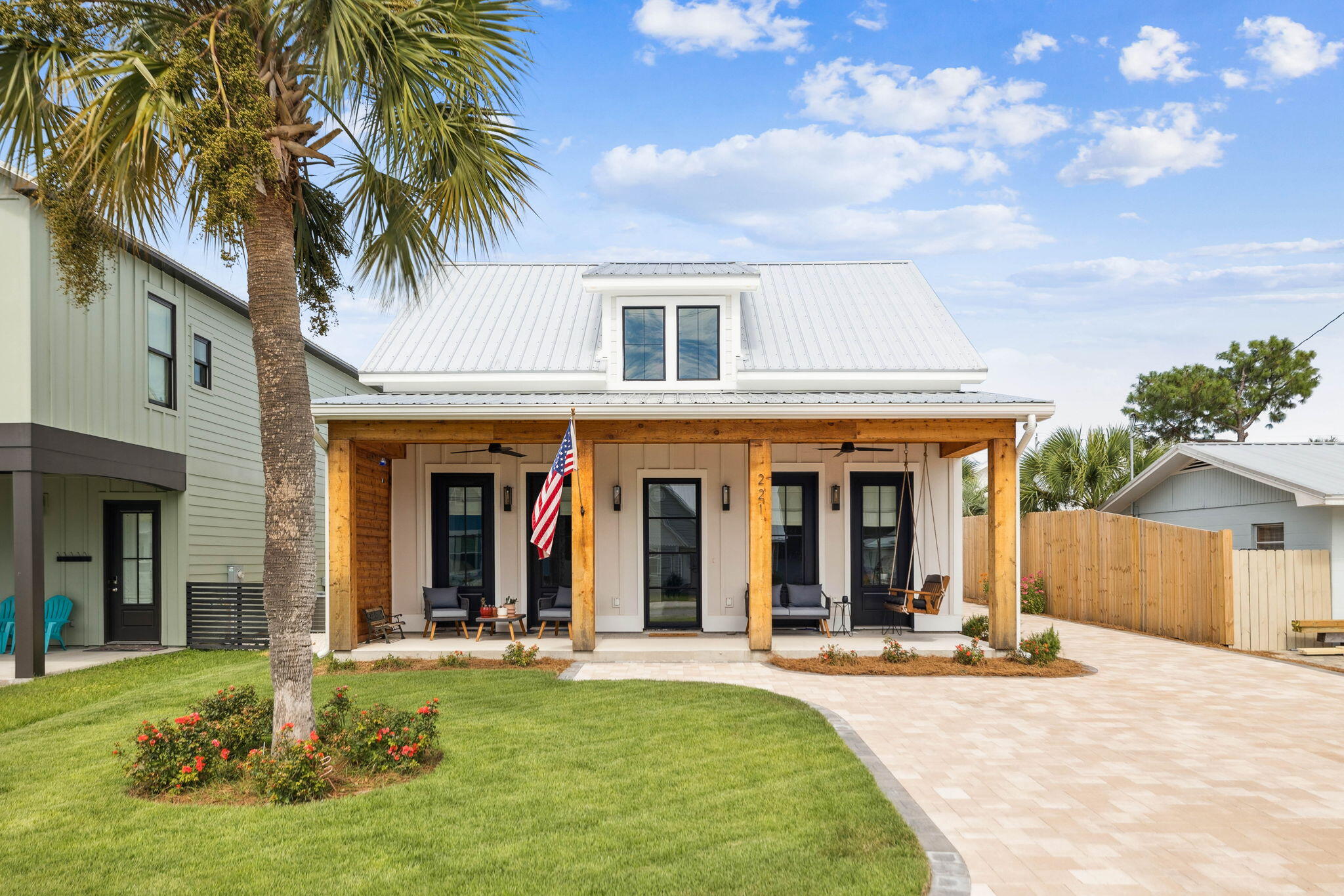 Welcome to this stunning newly constructed coastal retreat, built by a highly reputable builder who designed this home for his own family. Every detail has been thoughtfully planned and meticulously executed, showcasing the craftsmanship and care that went into creating this custom residence. From the moment you arrive, you'll be greeted by a spacious front porch, perfect for relaxing. Step inside and be wowed by the soaring 20-foot foyer ceiling that sets the tone for the open, airy feel throughout the home.Featuring 3 bedrooms and 2.5 baths, this residence offers a functional layout that provides ample space for both entertaining and everyday living. Vaulted ceilings enhance the sense of openness, while the custom cabinets throughout adds a touch of luxury. Just a short walk to the beautiful beach, this home truly embodies the best of coastal living. Every detail has been carefully crafted, making this a one-of-a-kind property you won't want to miss.
Information contained within this listing such as lot dimensions, is deemed to be accurate but is not guaranteed. Buyer to verify.