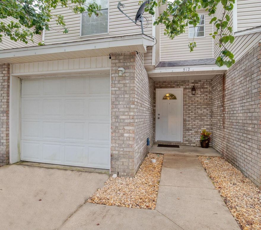 SUPER Cute 2 Bedroom / 2.5 Bath Townhome with a 1 Car Garage! Complex is located only 1.25 Miles from Hurlburt Field's Main Gate / Approx 15 miles from Eglin AFB / and Approx 9 miles from Okaloosa Island and the MOST Beautiful Beaches on the Emerald Coast!  Features and Upgrades Include:  One Car Garage / 2014 Dimensional Roof / Washer/Dryer Hook-ups / Carpet in the Living Room and Bedrooms / Ceramic Tile in Hallways, Kitchen, and Bathrooms / Pantry / Linen Closet / Back Patio / Covered Front Porch.  Bedrooms are Upstairs, BOTH with their own FULL Bath and LOTS of Closet Space!! The Kitchen is open to the Living / Dining Room with a Breakfast Bar, and Stainless Steel Appliances.  These Townhomes Sell FAST!  Make your appointment to see Today!  Buyer to Verify all Dimensions & Information