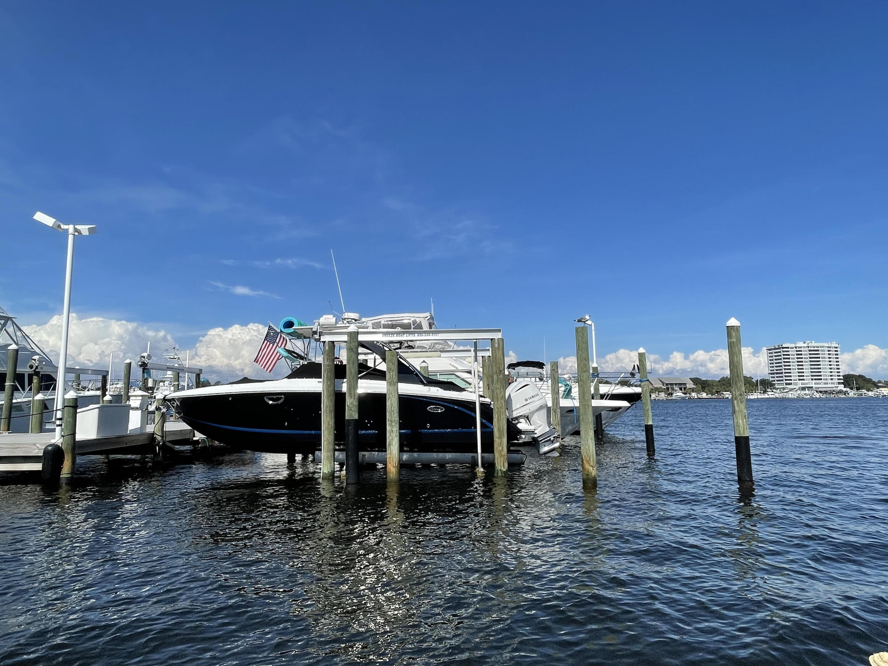 17X45 with Lift. East Pass Towers Marina was completely renovated in 2016 and offers the most convenient place in Destin to dock your boat on deep water.