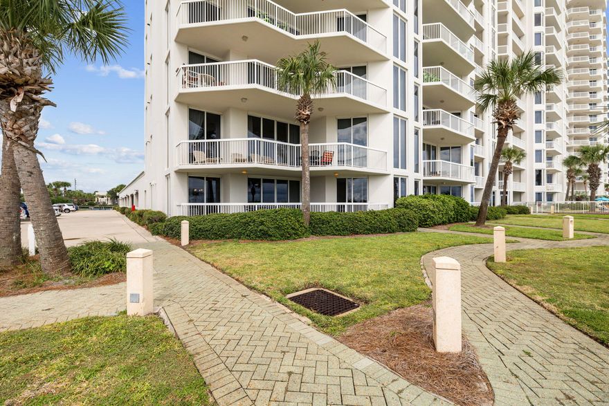 Welcome to Unit 106W At Silver Beach , an exquisite 2-bed/ 2-bath beachfront condo located within the renowned Silver Beach Towers Resort in the heart of Destin, Florida. This modern ground-floor unit offers an open floorplan of elegant living space, enhanced by the stunning views of the resort pool and the Gulf of Mexico, visible right from your private patio.Upon entering, you are greeted by a spacious and stylish living area furnished with contemporary decor, where relaxation awaits. The open-plan design seamlessly flows into a dining area with seating for six and a breakfast bar accommodating two. The fully equipped kitchen, featuring full-size stainless-steel appliances and all necessary cookware, invites you to create unforgettable culinary experiences. The south-facing wall features floor-to-ceiling windows that open directly onto a furnished beachfront patio, providing easy access to the pool deck, community grills, and private beach. 

The primary suite offers a serene retreat with a king-sized bed, and private patio access. The attached primary bathroom is a luxurious haven with a jacuzzi bathtub, walk-in shower, and double vanity. The guest bedroom includes two queen beds, and an en-suite bathroom with a walk-in shower. An additional bunk area with twin bunk beds is perfect ads additional sleeping space

Situated within a gated community, Silver Beach Towers provides a plethora of amenities, including two beachfront pools, a tennis court, a gym, and laundry facilities within the building. The resort also offers beach setup services (available from March 1 to October 31) for added convenience. A designated covered parking spot in the garage, along with unlimited outdoor parking, completes this exceptional offering.

Destin's vibrant dining, shopping, and entertainment scene are mere moments away, yet the tranquility of your private patio with breathtaking water views offers a perfect escape.

Come and experience the refined elegance and unparalleled beachfront living at West 106, where luxury meets comfort in the heart of Destin's stunning co
