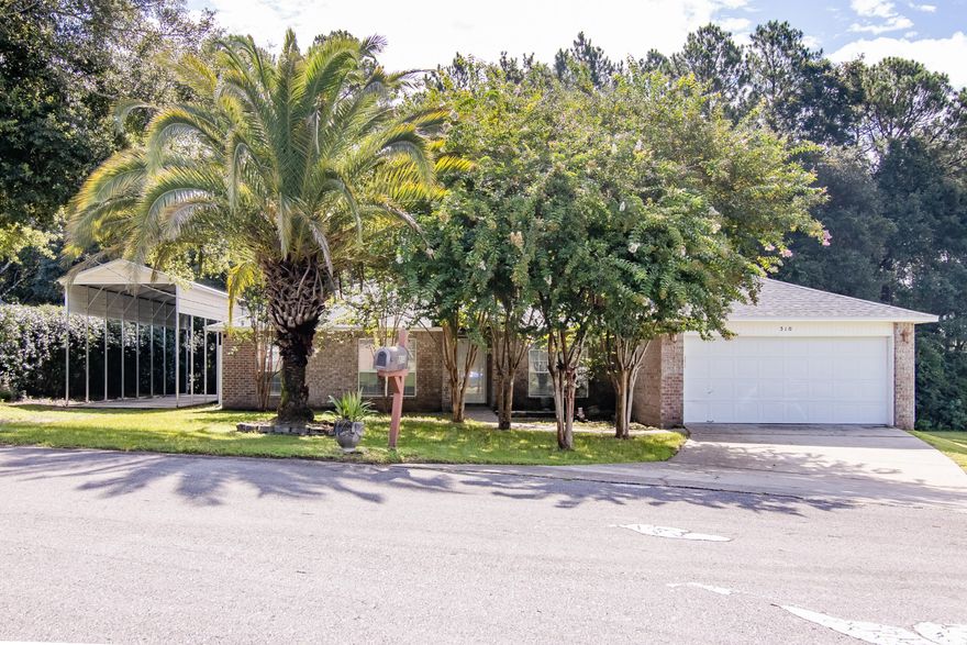 Located just MINUTES from town, this 4 bedroom 2 bath home could be the one you've been searching for in South Crestview! This spacious 1,900 square-foot home is uniquely positioned with the woods behind you and a retention pond to one side. Another unique feature is the 20ft. tall RV storage area, complete with its own 30 amp electrical hookup and a dump station for all of your out-of-town guests. Inside, the split floorplan offers a formal dining area, a wood-burning fireplace in the living room, a dine-in kitchen, and indoor laundry! Another great feature is that this home has NO CARPET! Avil. NOW! Schedule your showing today!