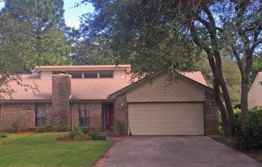 Looking for an updated 3 bedroom 2 bath home in Bluewater Bay. This could be yours. This location is perfect - minutes to the white sandy beaches of Destin, a couple of blocks to the Woodlands pool, and conveniently located to Eglin's East Gate. This home offers a spacious open living room/dining/kitchen. With vaulted ceilings, fireplace and wood floors. The kitchen features granite counters and lots of cabinets. With the split bedroom floor plan, the master suite includes a whirlpool tub and large walk in shower. The master closet is 17x8 - so no fighting over storage space. On the opposite side of the home, the remaining two bedrooms share the hallway bath. A great back yard space completely fenced and includes a covered patio. A great property to call Home - call for your tour today.