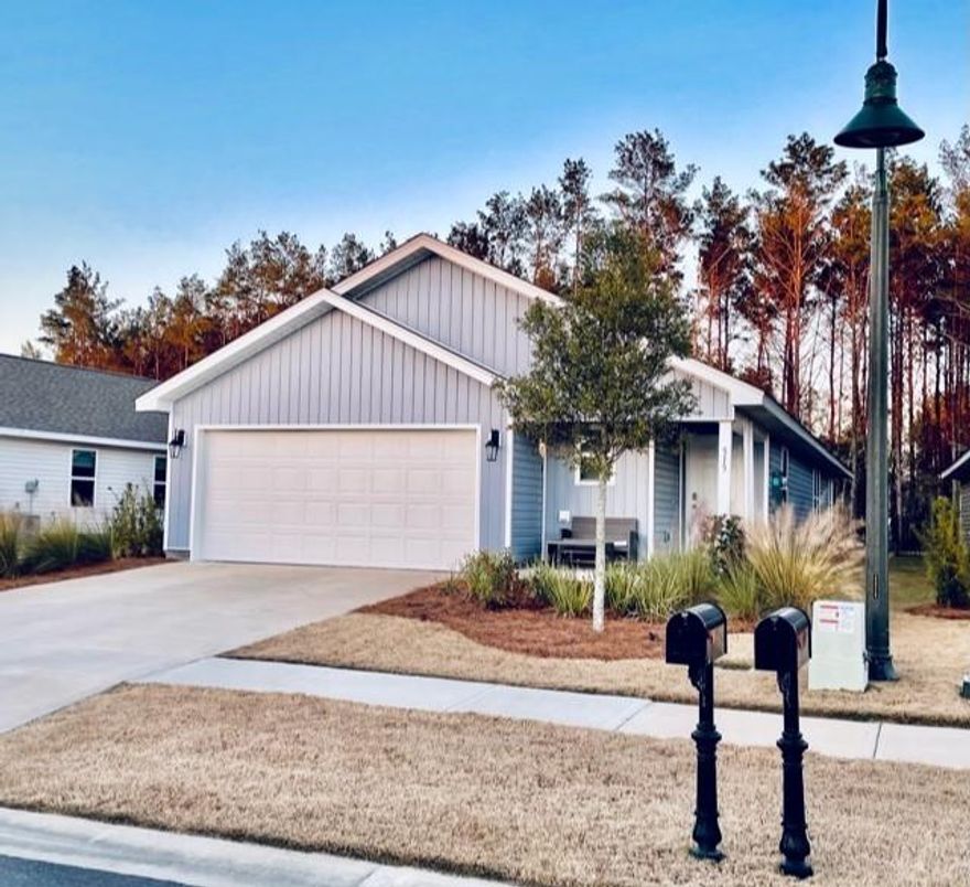Like new, this pristine home has an open floor plan  that welcomes you as you enter the front door!  The kitchen, dining and living area have large windows and french doors overlooking the screened back porch. Low maintenance laminate flooring throughout - NO carpet!  Many upgrades include: new light fixtures and  ceiling fans throughout, shiplap in both baths and mbdr, Kitchen has quartzite countertops, large island, new stainless appliances, backs up to the preserve. HOA fees for Crescent Mills is 295.70 monthly inc: Over 150 cable channels, access to all pools, 24 hour gym, clubhouse, movie theatre, tennis andbasketball courts, playground, and bay club with fishing pier. HOA also includes a full landscaping program. Every yard is maintained, cut, mulched, fertilized andirrigation