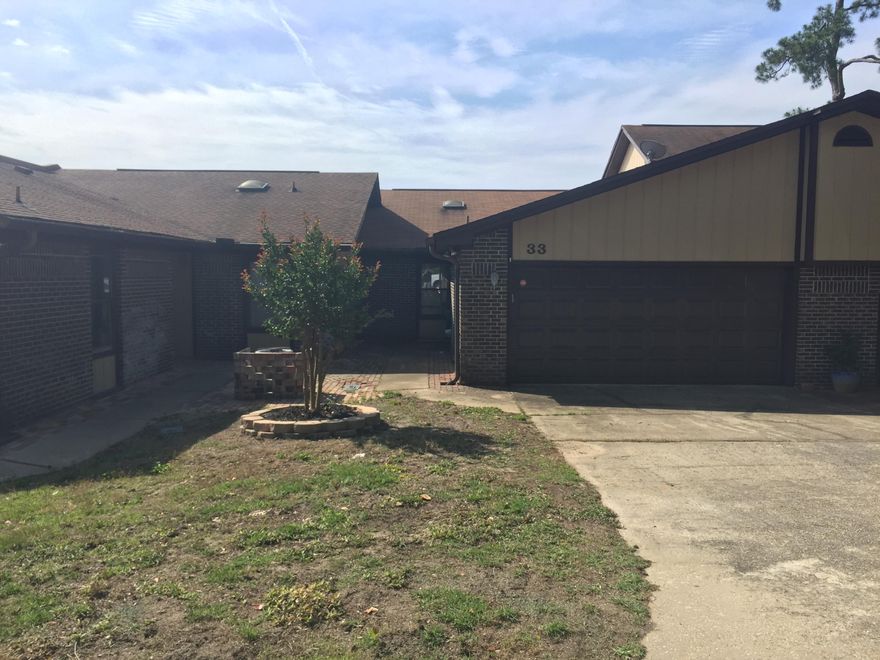 Waterfront community and despite ''hidden'', it is very convenient! Unit provides sunrise view of dolphins, pelicans and Tom's Bayou from your bedroom and living room windows! Eglin AFB gate is 6 minutes away. The Hidden Cove club house, dock and pool are a 2-minute stroll as you watch cormorants dive for their lunch. Unit features carpet and tile flooring, vaulted ceilings, washer and dryer hookups in garage, huge walk-in closets, remodeled master bath, large screened patio, and a huge, brand new, private deck not 20 feet from Tom's Bayou! Hassle free, waterfront living, with landscaping provided. Call today, this unit wont last long!