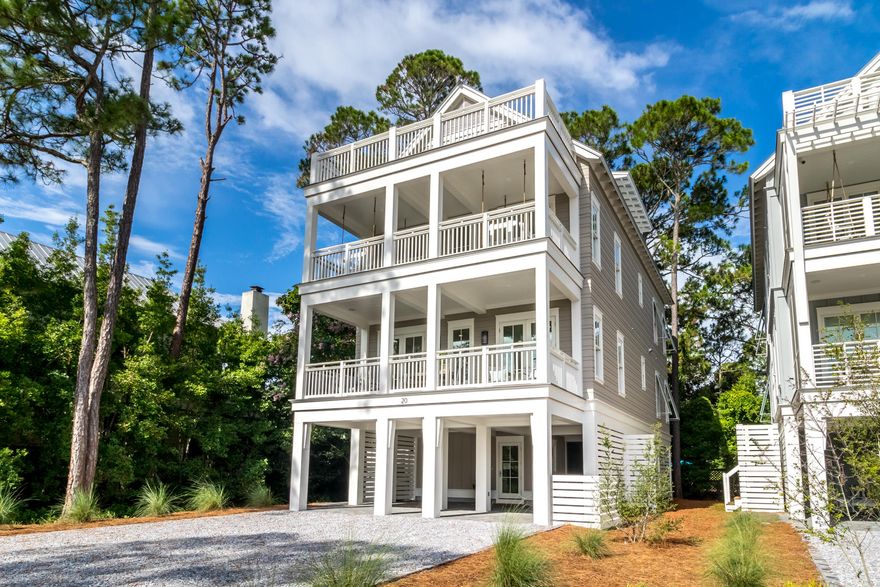 This 5 bedroom, 5-1/2 bath custom built home with a private boat slip is a family or investors dream. This exquisite Magnolia Floor Plan custom built by local builder Luke & Blue boasts 3658 SqFt of living space and spectacular views of one of the most beautiful coastal dune lakes. Each floor of this home provides impressive views of Western Lake all while overlooking the community swimming pool area. Grayton Landing is a gated community with 175 linear feet of frontage on Western Lake & a private boat launch.