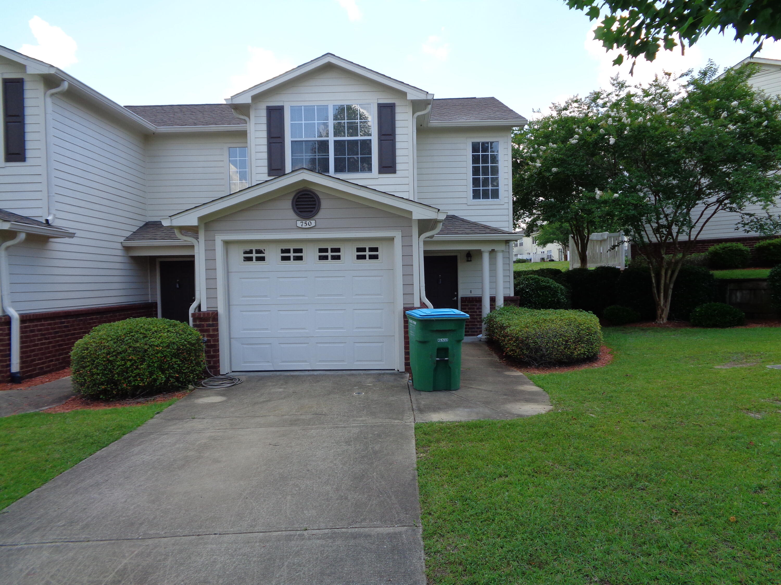 END TOWNHOME WITH A NEW HVAC UNIT IN SEPTEMBER 2022!  Backs to the community pool and playground area. Located in South Crestview, making for an easier commute to all points south!  2 bedrooms, 2.5 bathroom with a single car garage, under stairs storage. Lots of crown molding, ceiling fans in living and bedrooms. There are two masters with en-suite bathrooms. Both bedrooms have a walk in closet, back master has an additional smaller closet. Kitchen has flat top stove with microwave, refrigerator with ice maker, dishwasher & disposal.  Please verify measurements and all information, as deeded important. Selling Brokerage & Eagles Landing Townhomes are owned by the same parent company.