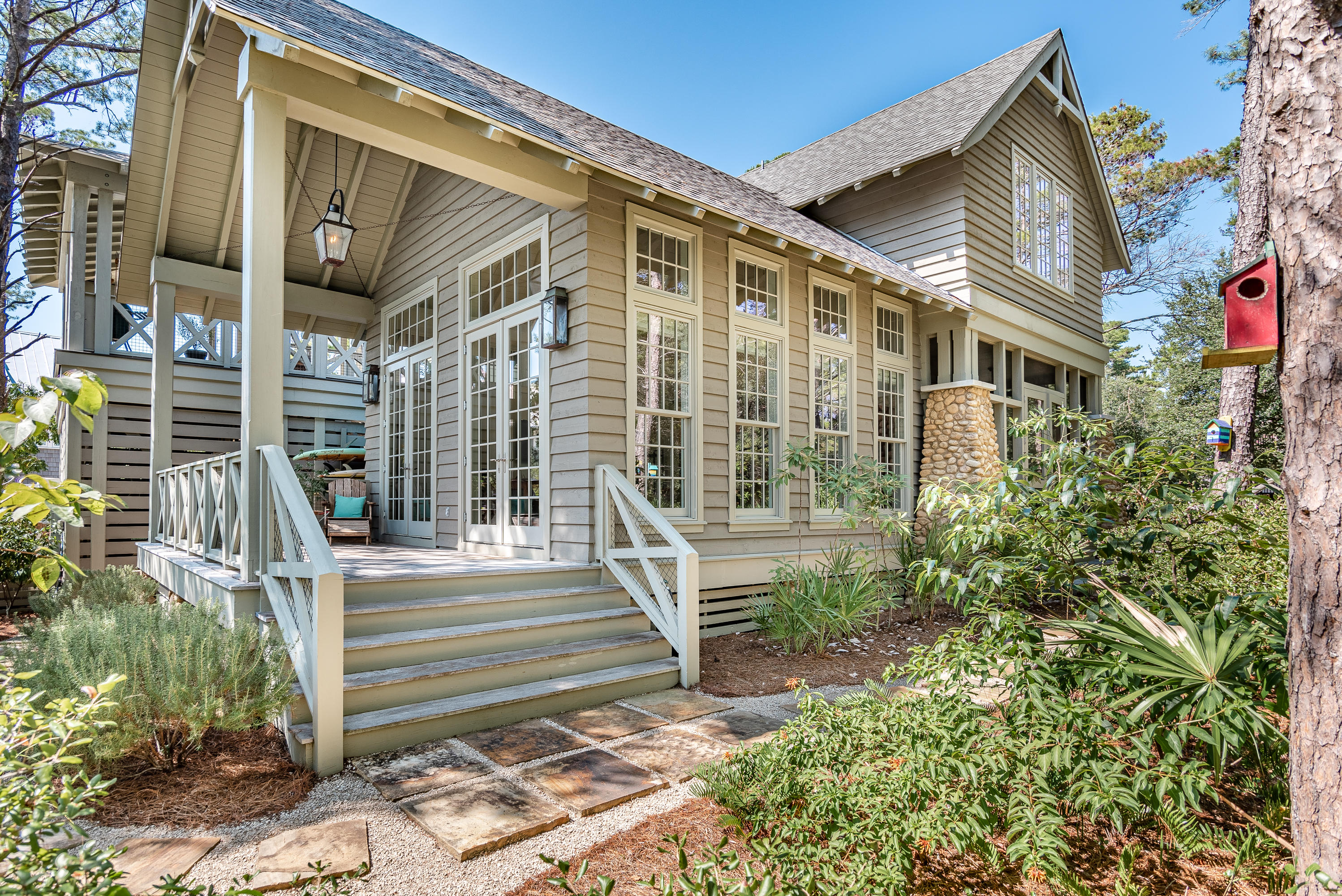 Here is your opportunity to own a beautiful home in the much desired neighborhood of Draper Lake Coastal Village. This lovely 4 bedroom, 3.5 bath home has everything you need for your beach & lake lifestyle. Located on a corner lot and overlooking the Tower green space, this home is just a quick walk from the coastal dune lake, boat house and pool. Large windows create a light filled living, dining & kitchen space. Relax on the large, 2nd floor open air porch, with views of Draper Lake & the Gulf of Mexico. This is a home not to miss! Located south of 30A, Draper Lake Coastal Village is a private gated development where you can slow down and enjoy life. Neighborhood amenities include 48ft Observation Tower (across from home), two neighborhood pools with gathering spot and fireplace,